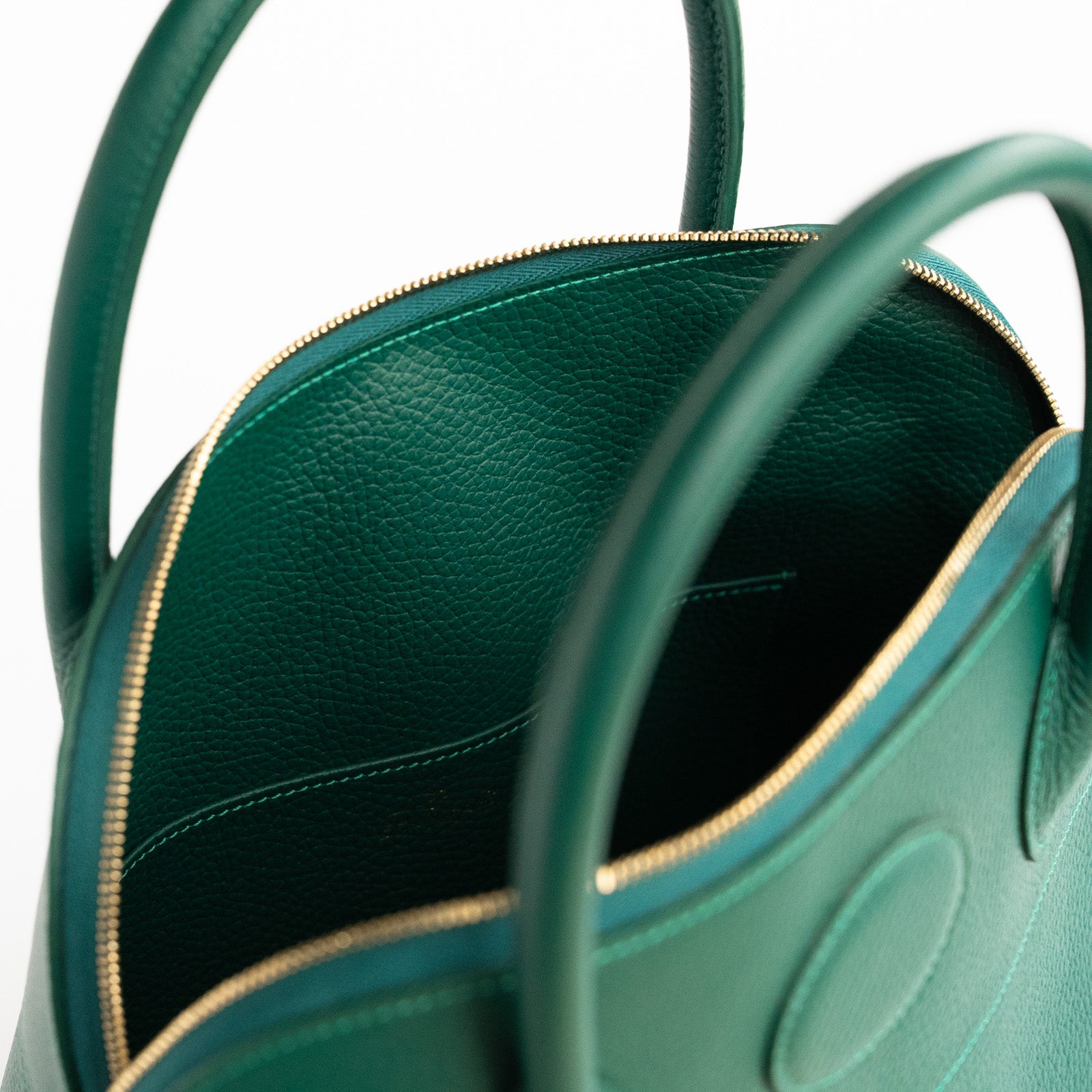 【おつとめ品セール】ハンドバッグ・ルーチェ31 キュイール・マッシュ / エメラルド