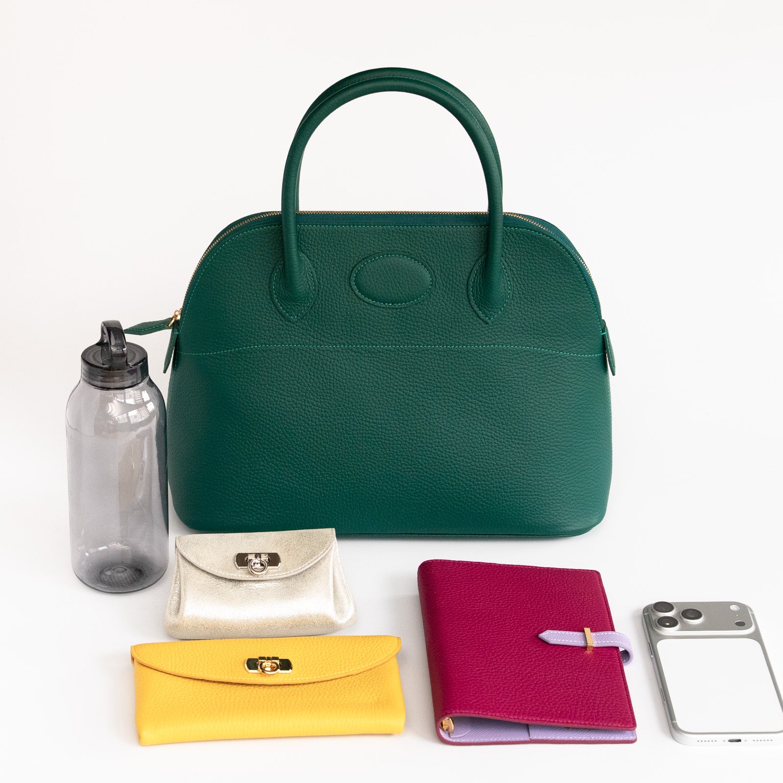 【おつとめ品セール】ハンドバッグ・ルーチェ31 キュイール・マッシュ / エメラルド