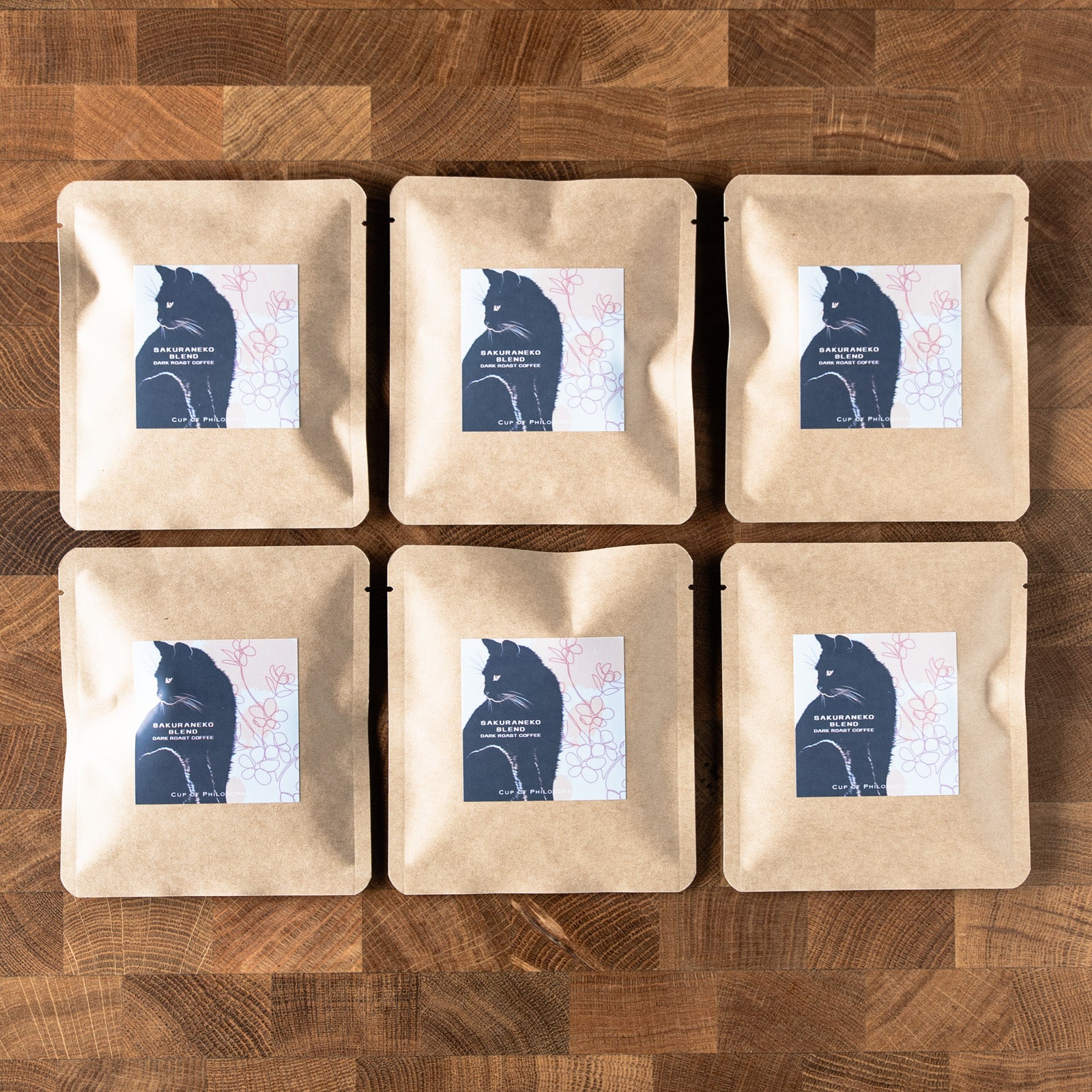 【カフェオレにもおすすめダークロースト】さくらねこブレンド・自家焙煎ドリップバッグ6個入り