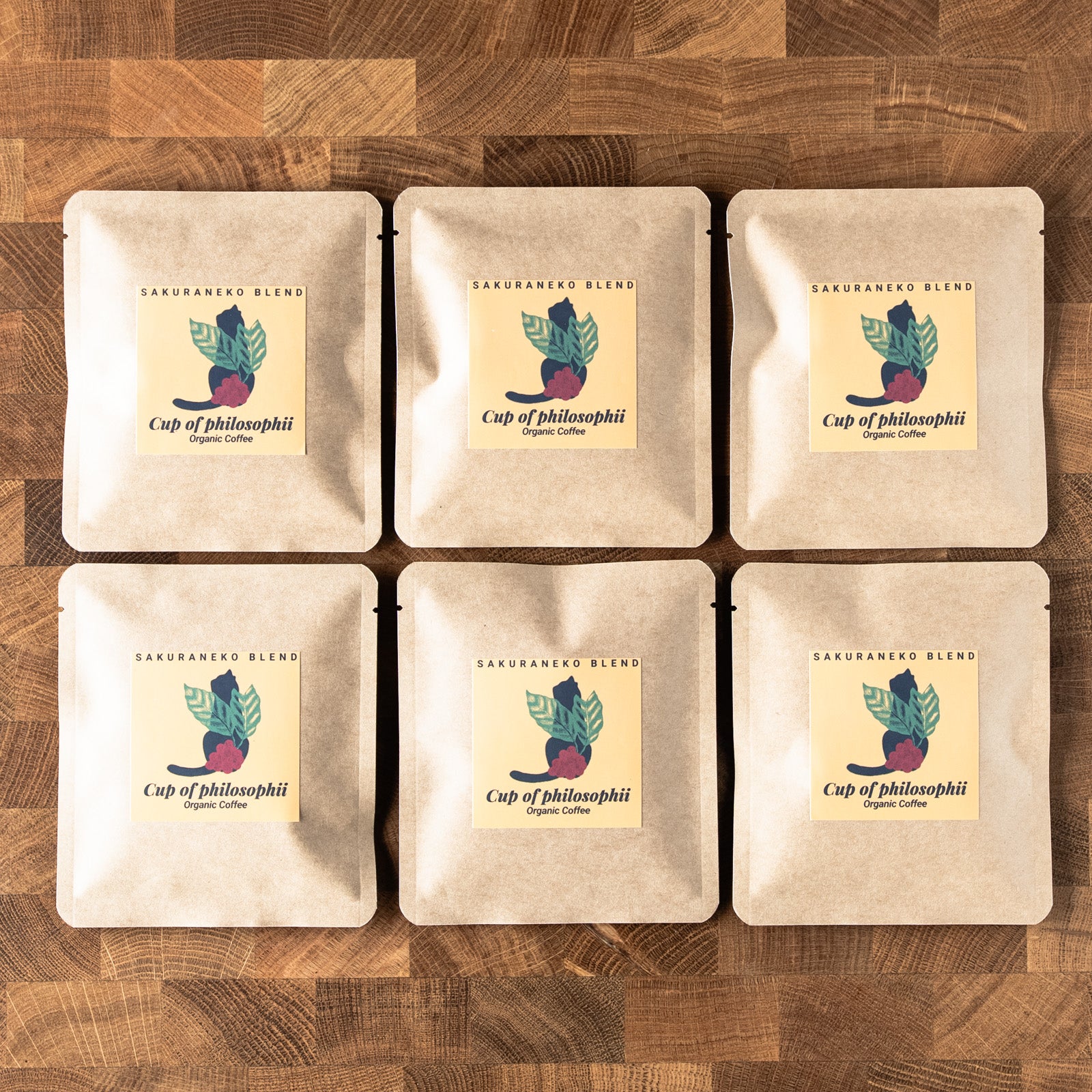 【オーガニック】さくらねこブレンド・自家焙煎ドリップバッグ6個入り