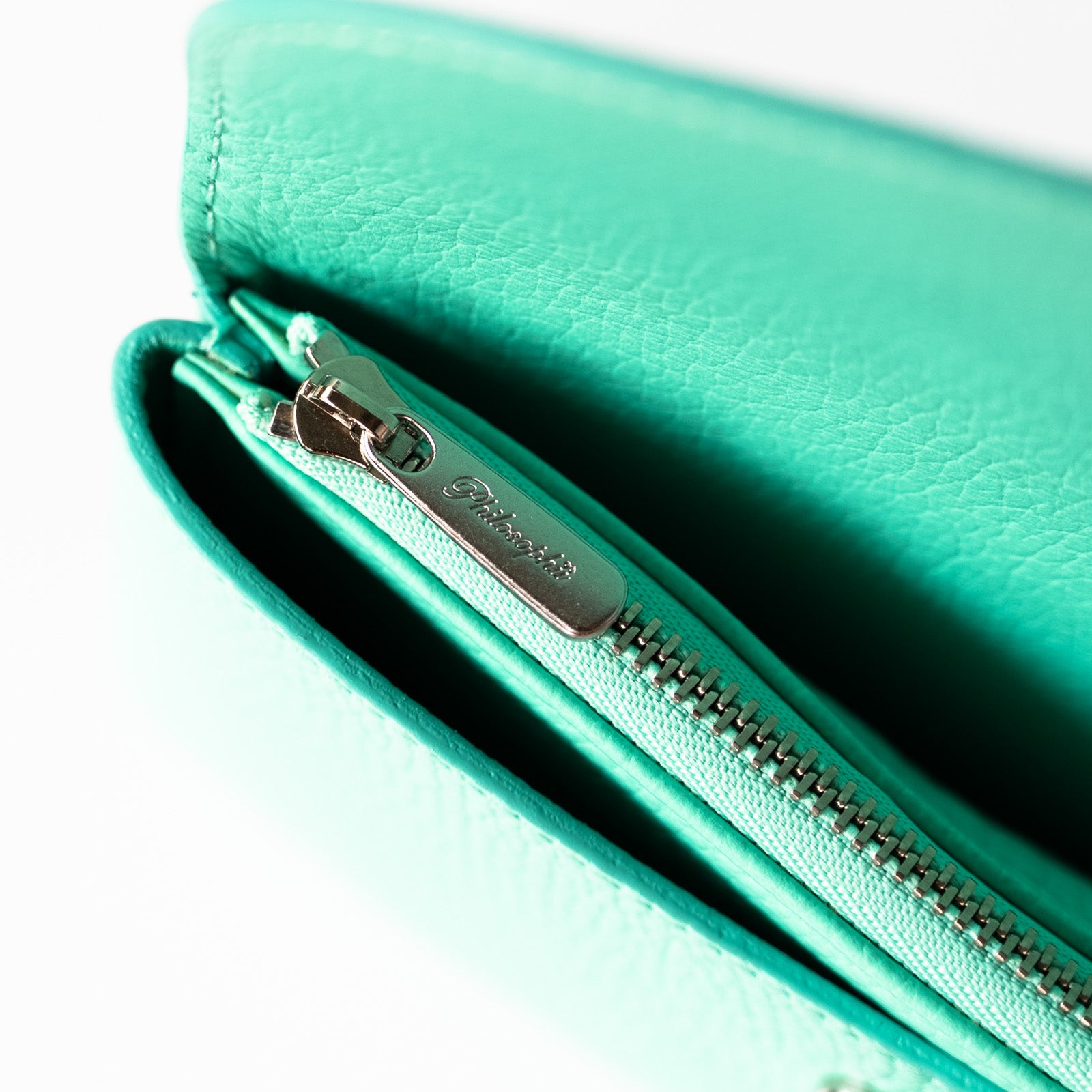 【受注生産】フラップウォレット フルール・ロング キュイール・マッシュ/ブルードラジェ