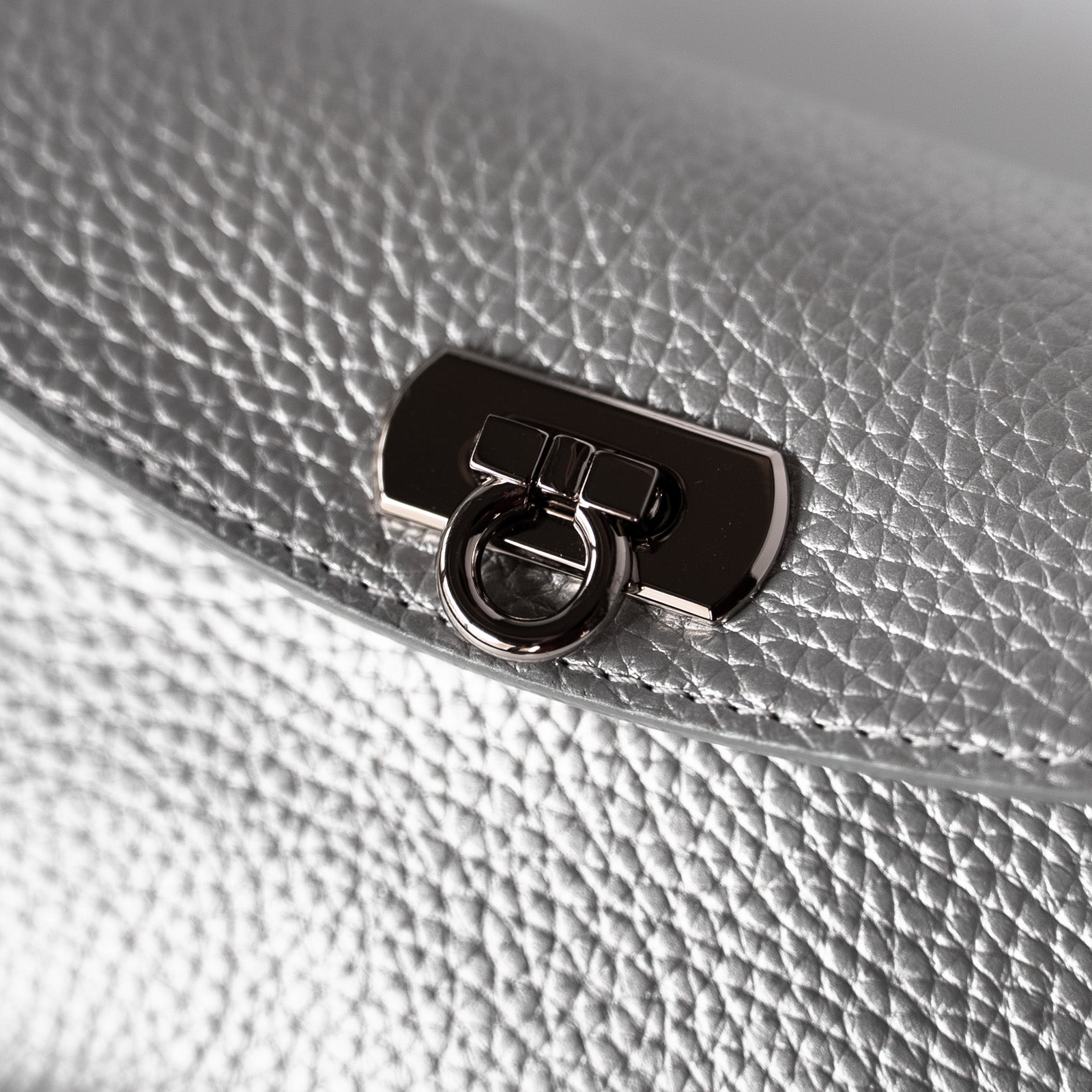 【受注生産】フラップウォレット フルール・ロング キュイール・マッシュ/シルバー