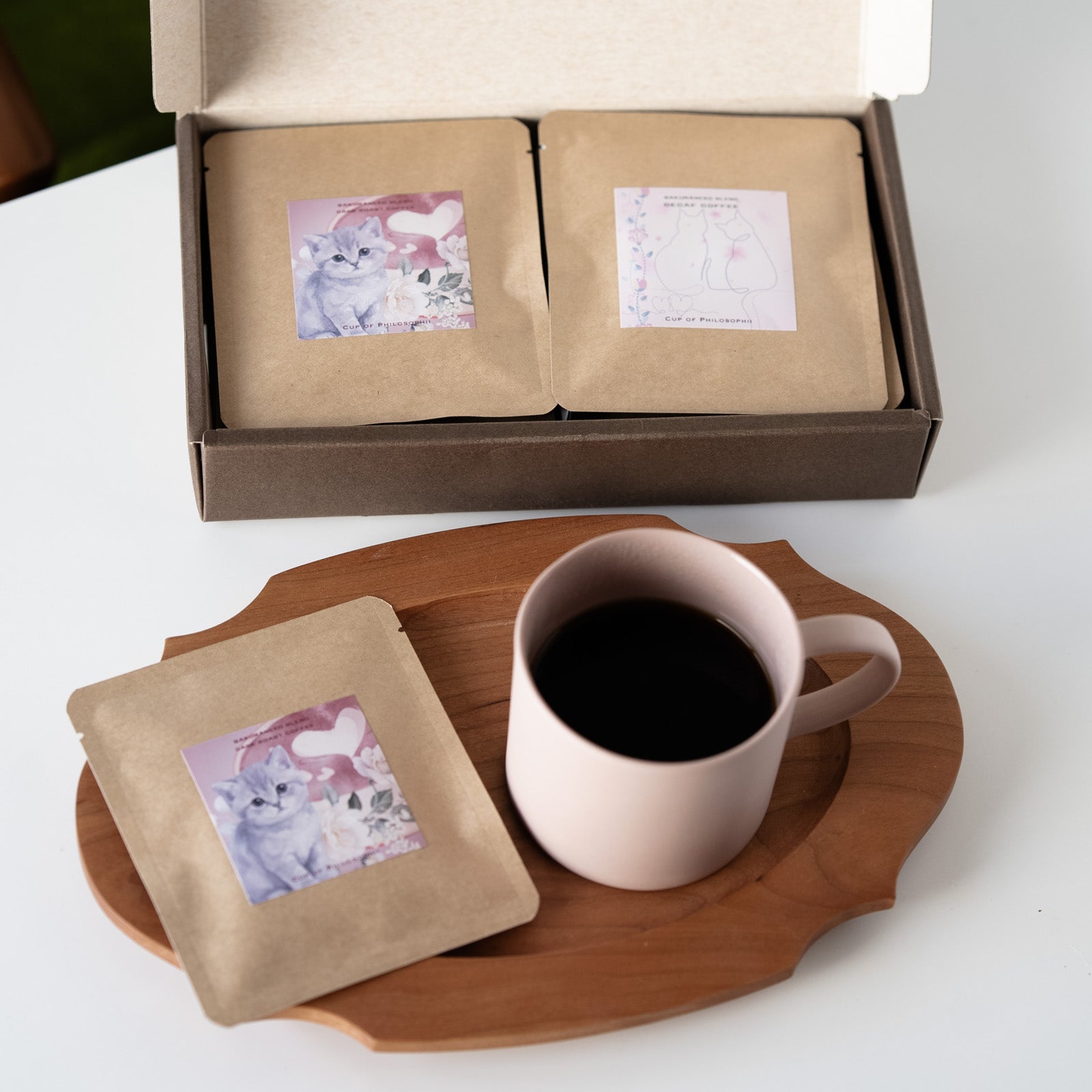Mother's Day Gift: Sakura Neko Blend & Home-Roasted Coffee Drip Bags (Set of 3, 10 Bags Each)