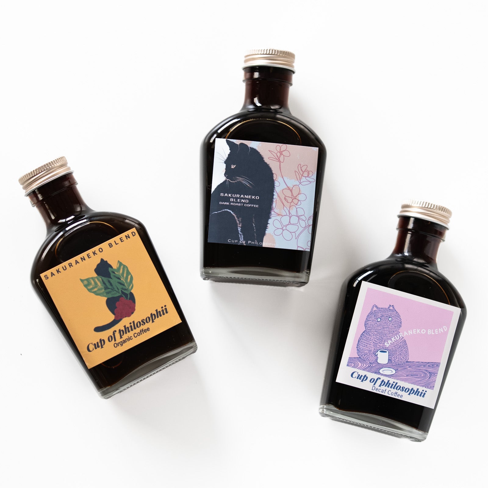 【3種セット】さくらねこブレンドコーヒーリキッド(180ml x 3本)
