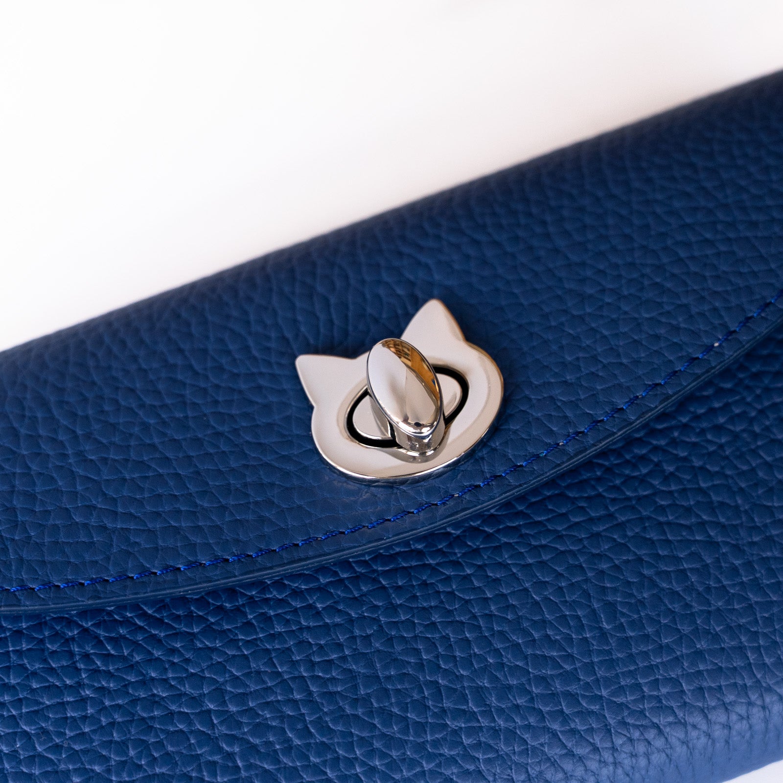 Limited Color Flap Wallet Frugna Long Cuir Mash / Royal Blue x Silver