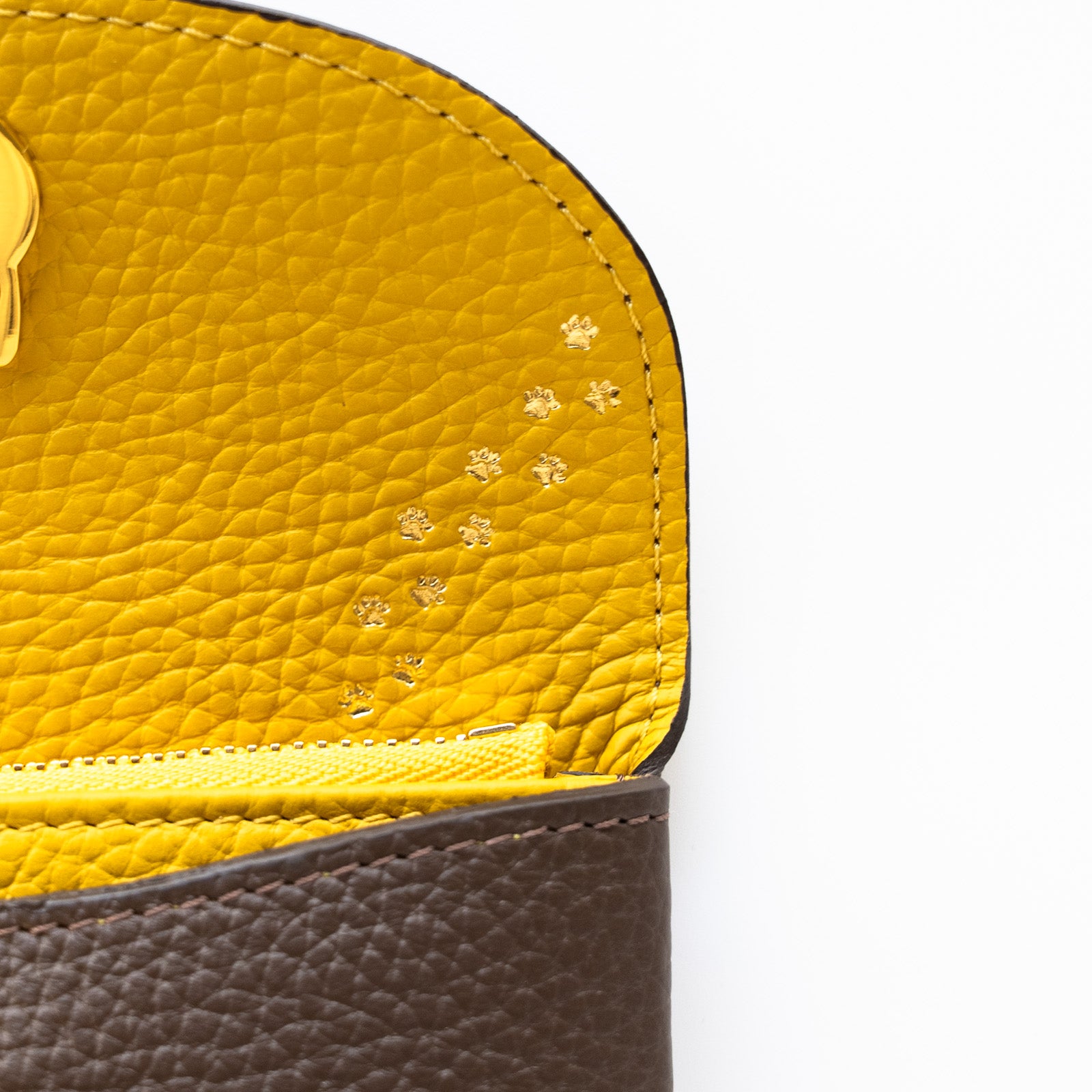 Limited Edition Flap Wallet - Frunja Medium Cuir Mash / Choco x Jonquille