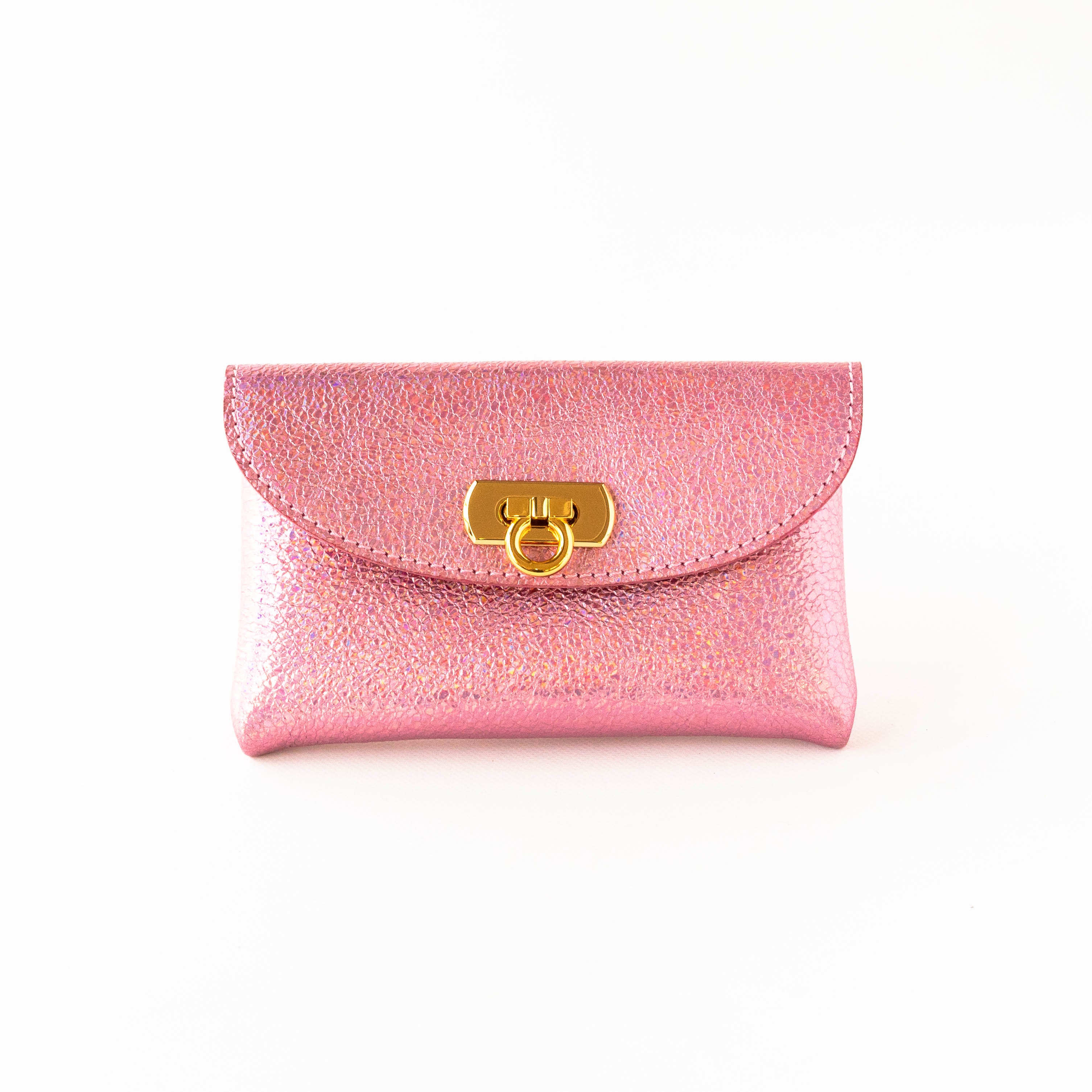 Leather flap middle wallet / Prism leather