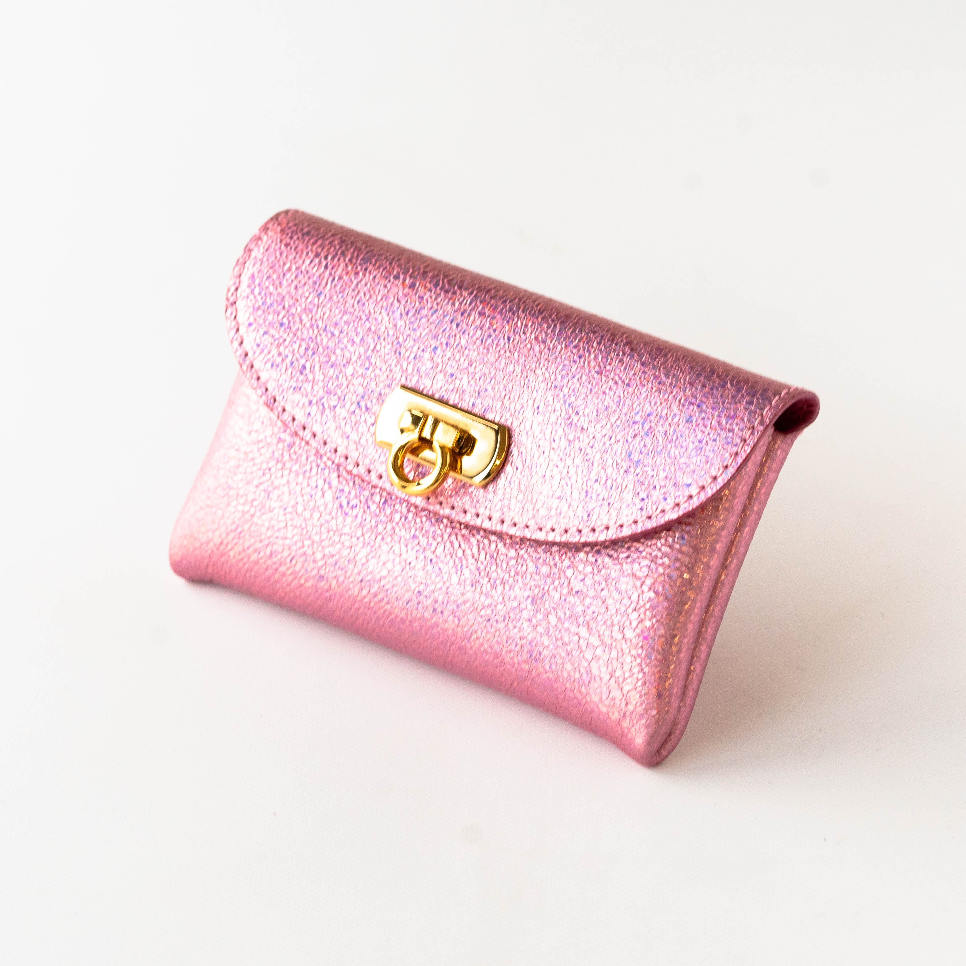 Leather flap middle wallet / Prism leather