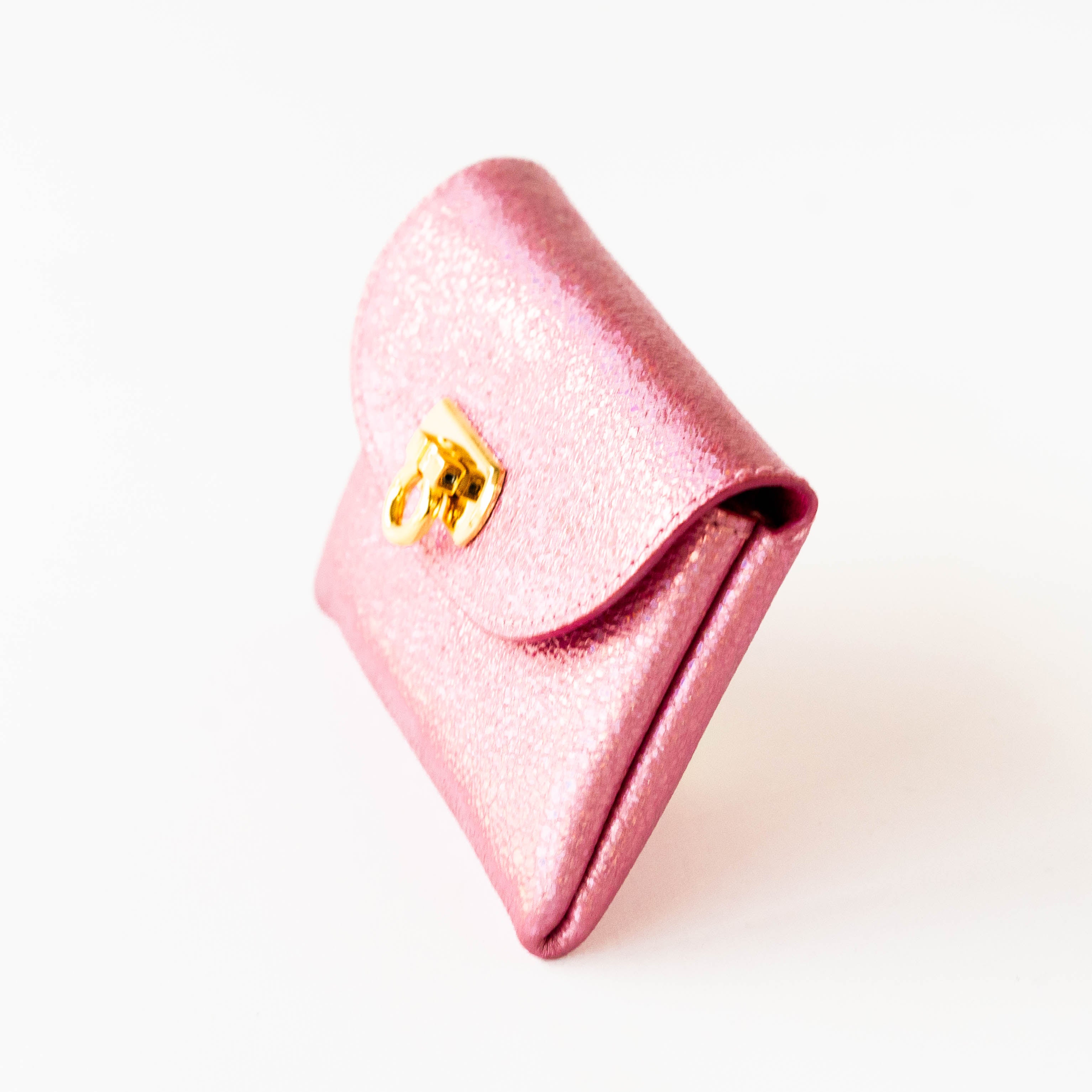 Leather flap middle wallet / Prism leather