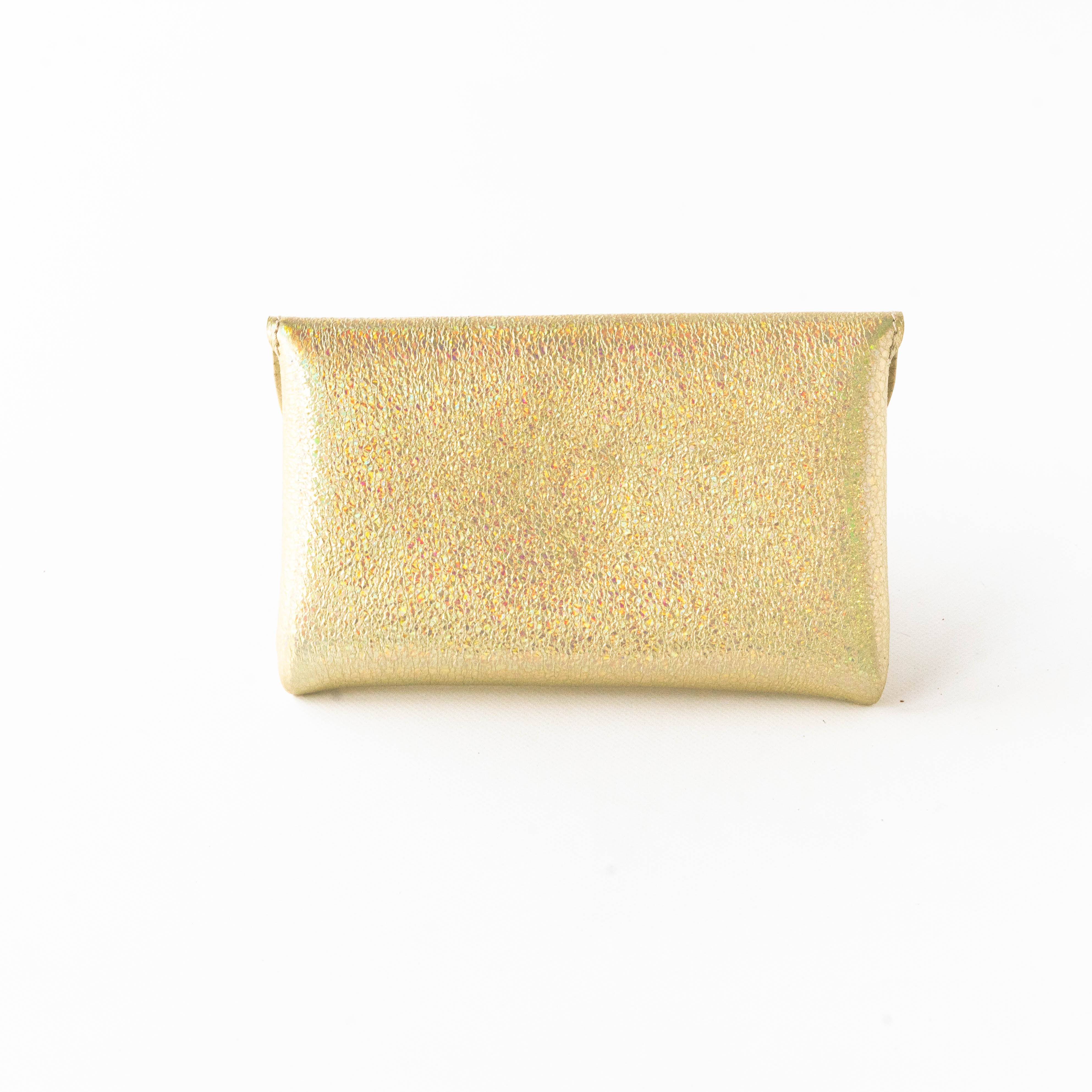 Leather flap middle wallet / Prism leather