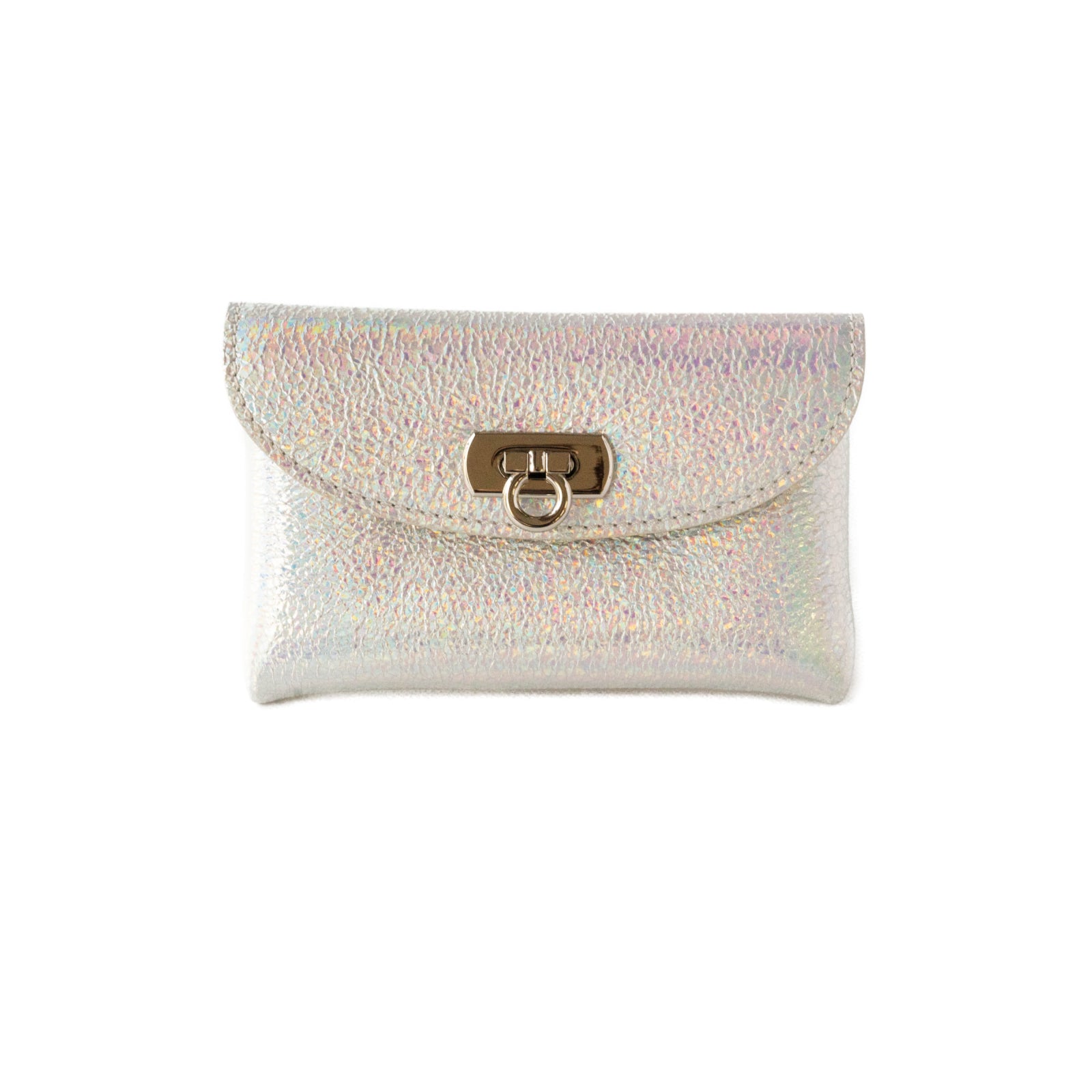 Leather flap middle wallet / Prism leather