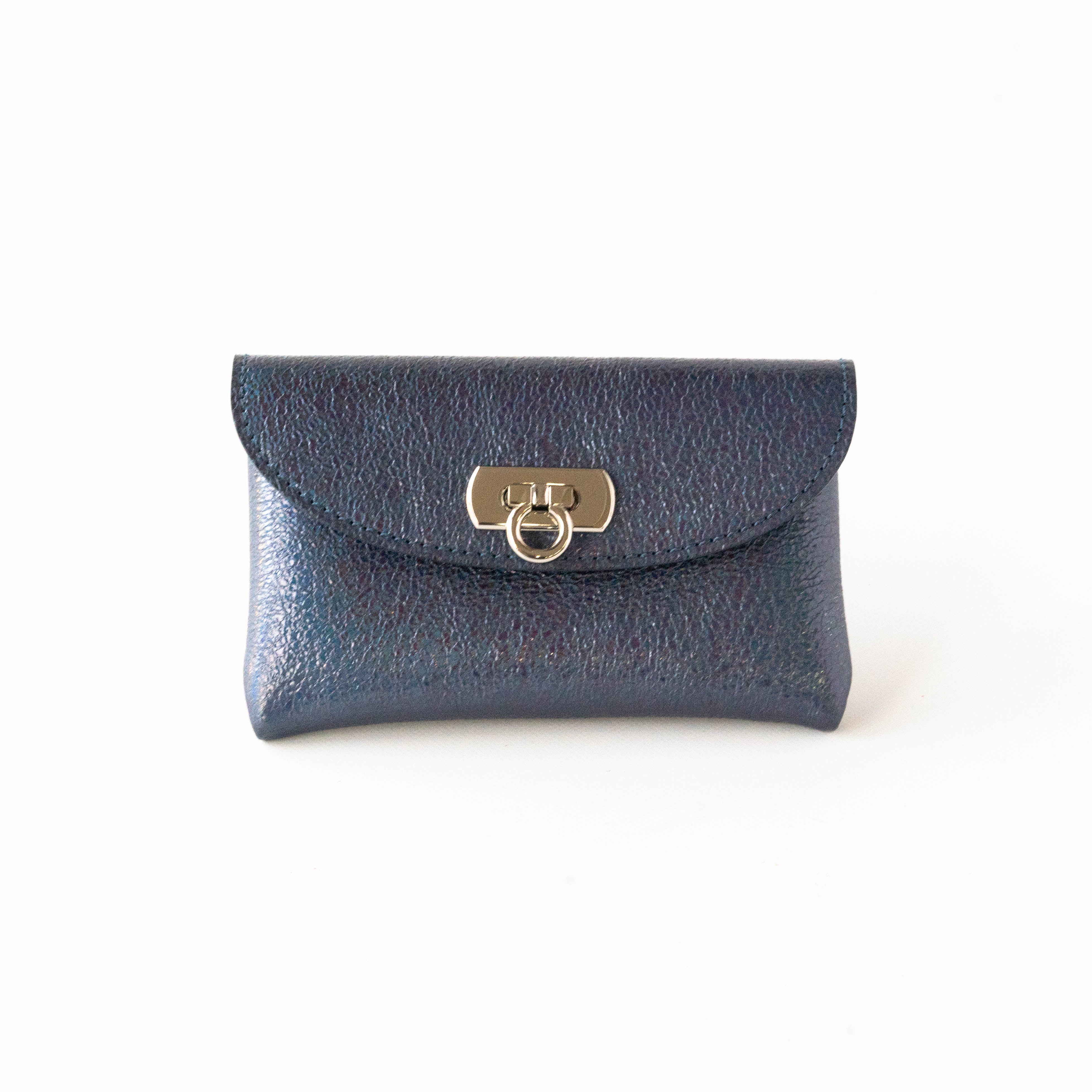 Leather flap middle wallet / Prism leather