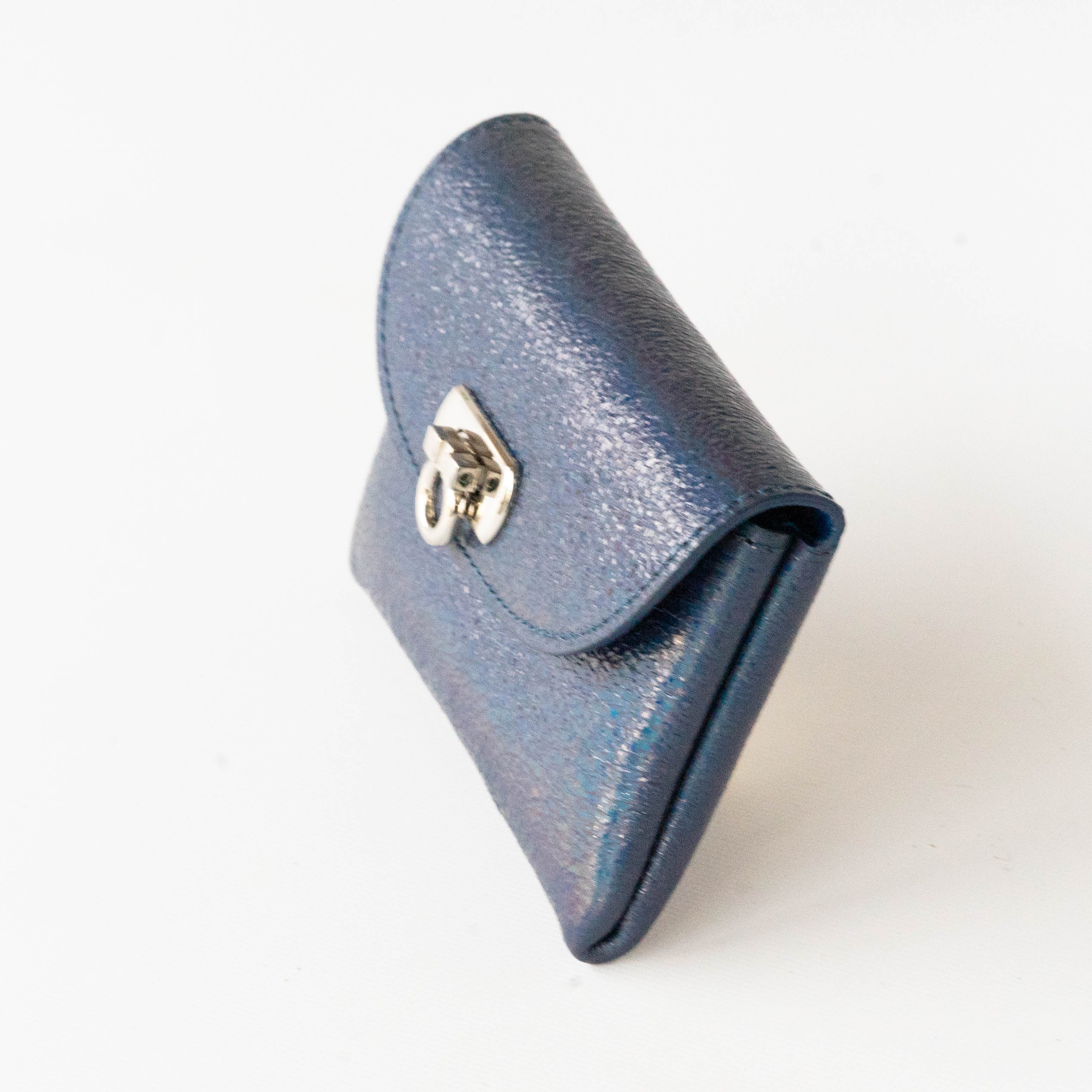 Leather flap middle wallet / Prism leather