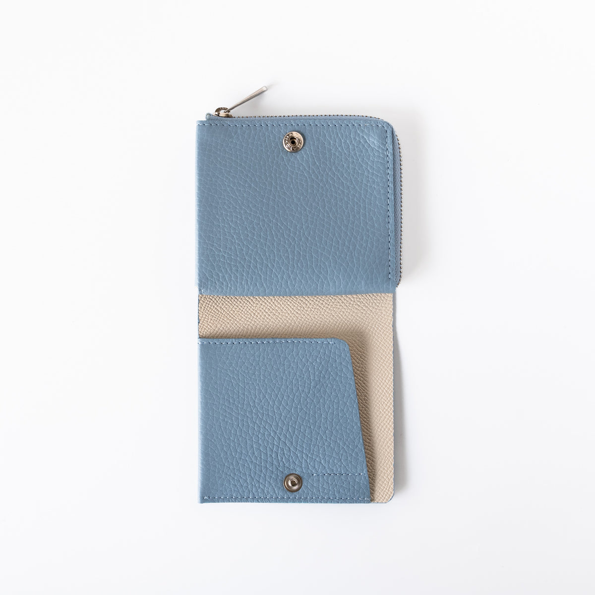 Made to Order: Small Bi-fold Wallet "Nouvelle PALM" / Saxe Blue