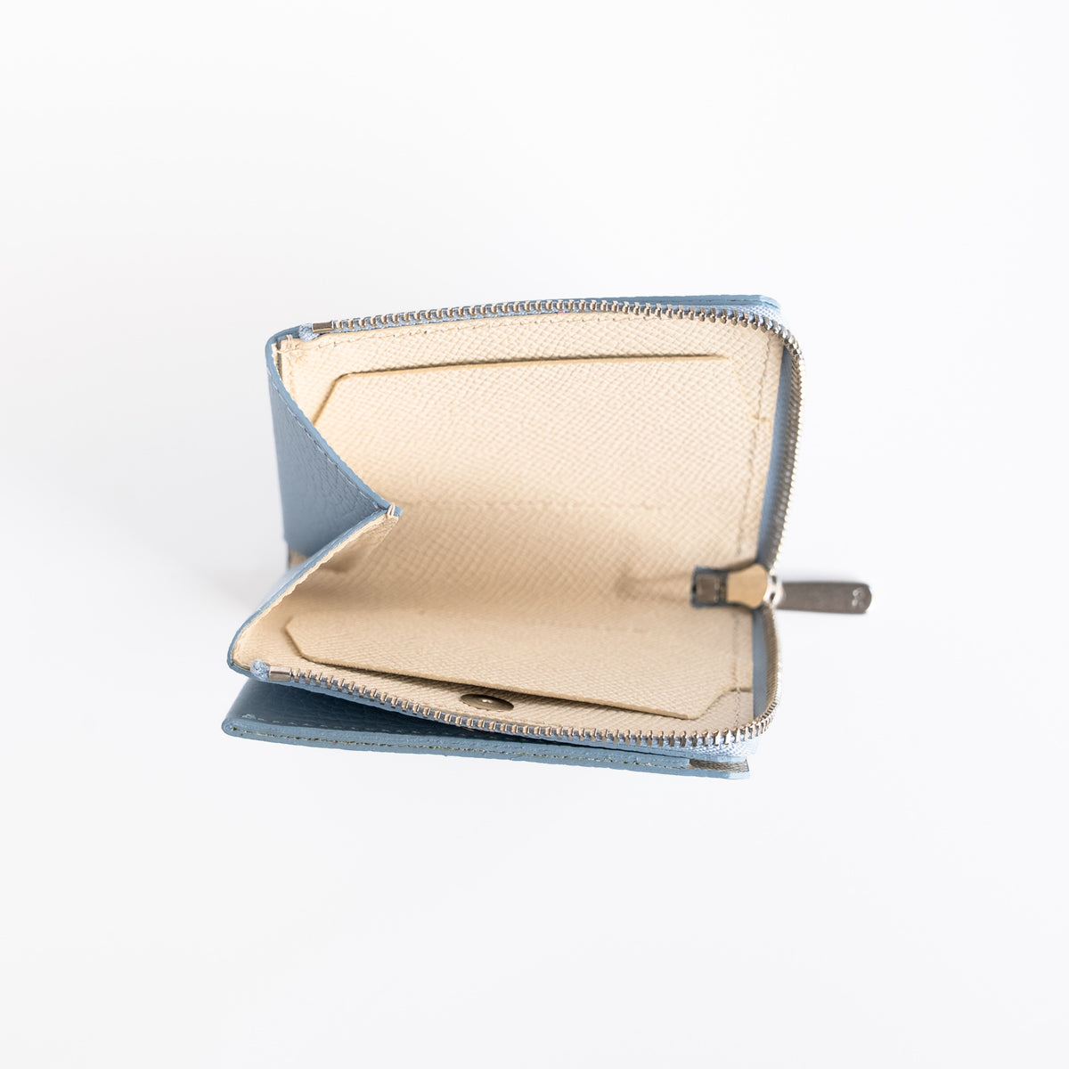 Made to Order: Small Bi-fold Wallet "Nouvelle PALM" / Saxe Blue