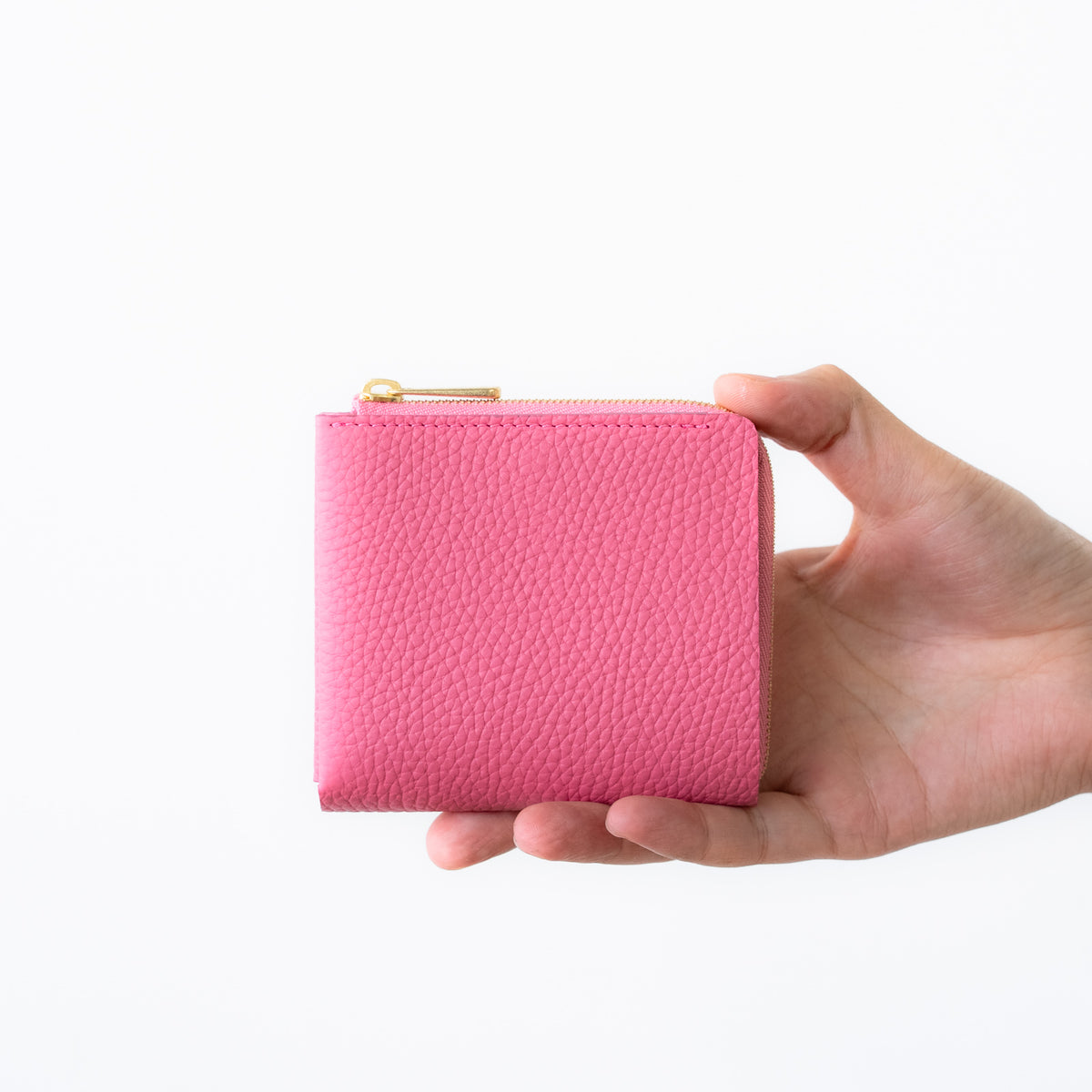 【受注生産】小さな2つ折り財布《ヌーヴェルPALM》/チェリーピンク