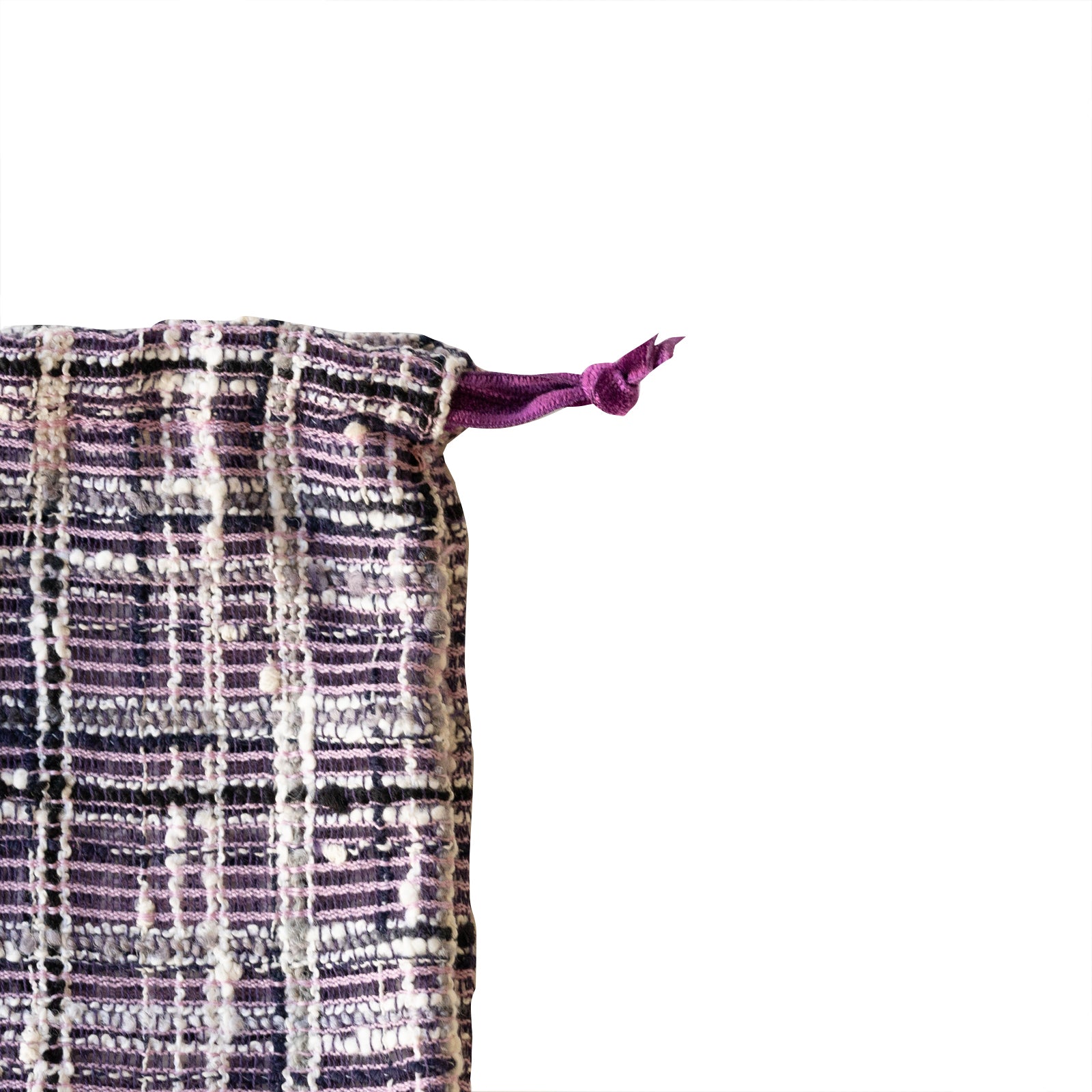 Mini drawstring pouch fancy tweed