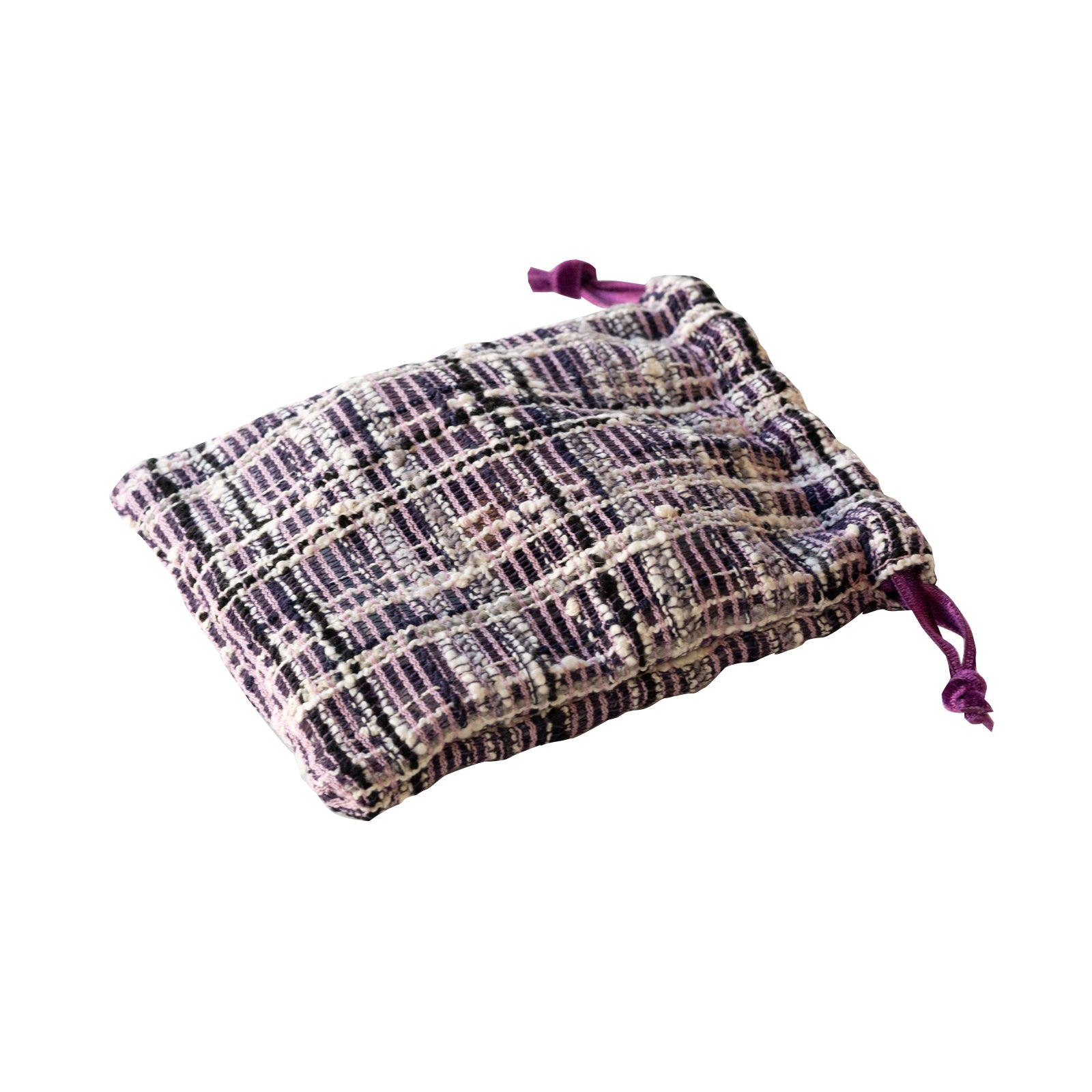 Mini drawstring pouch fancy tweed