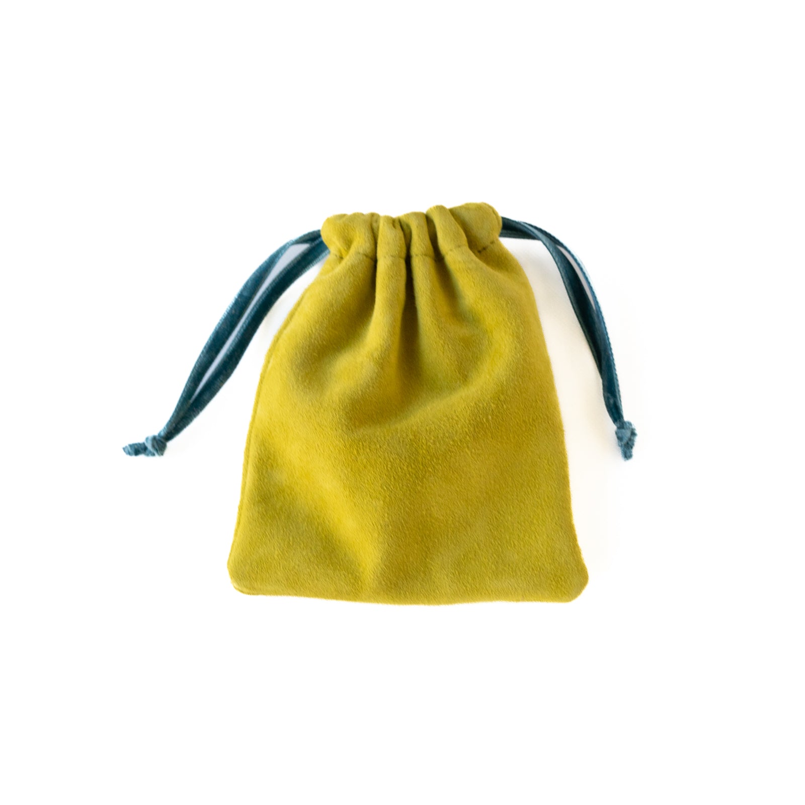 Mini drawstring pouch suede leather