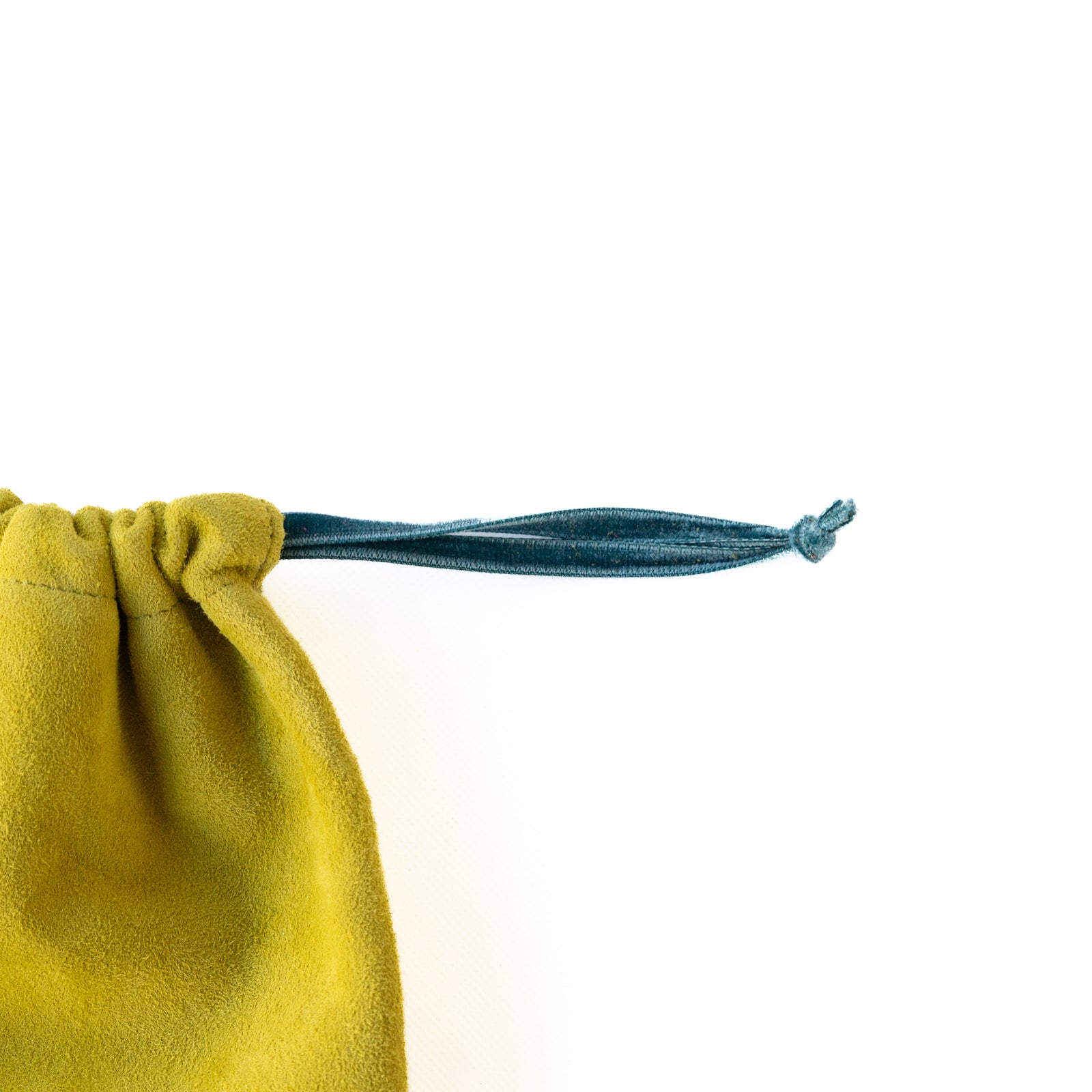 Mini drawstring pouch suede leather