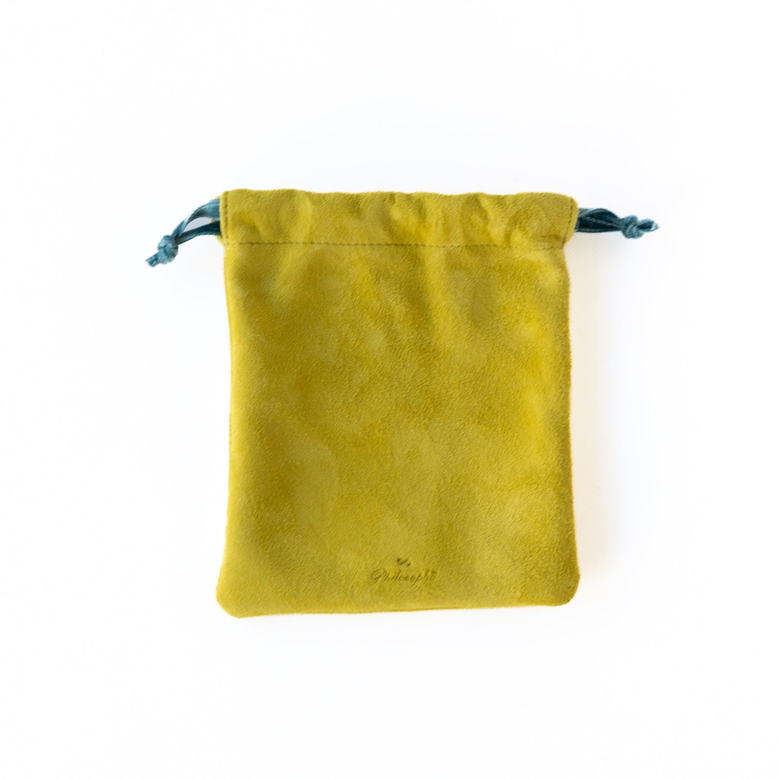 Mini drawstring pouch suede leather