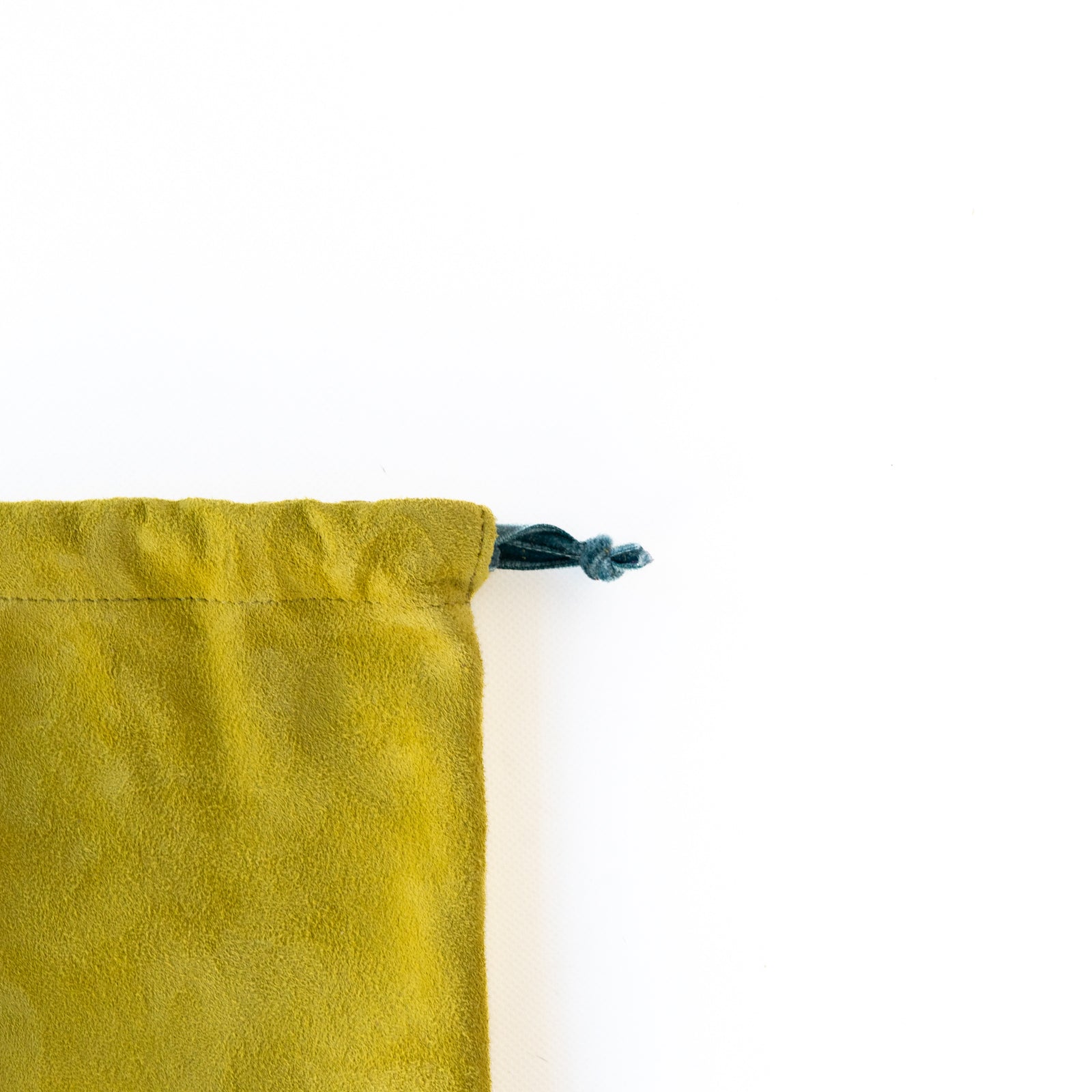 Mini drawstring pouch suede leather