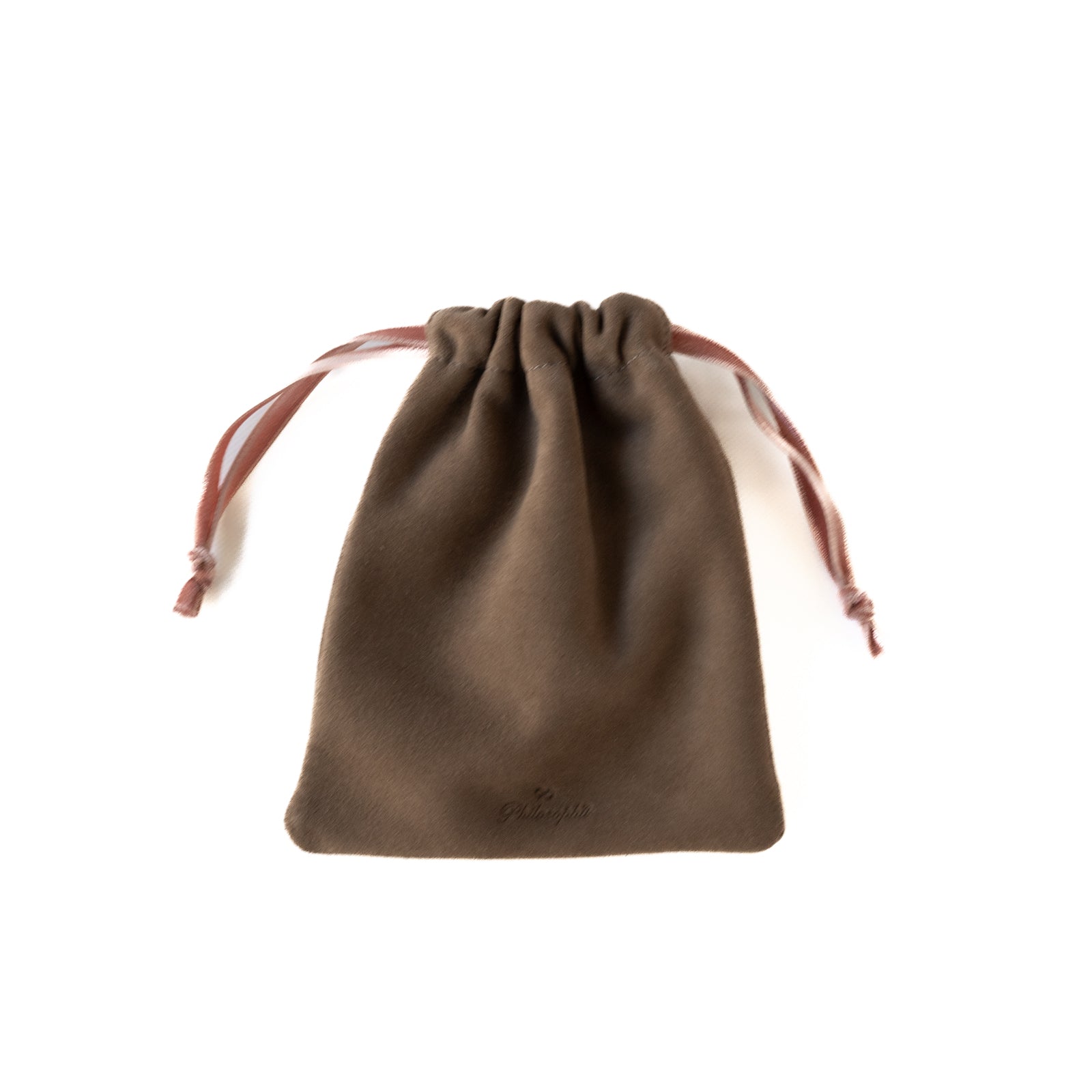 Mini drawstring pouch suede leather