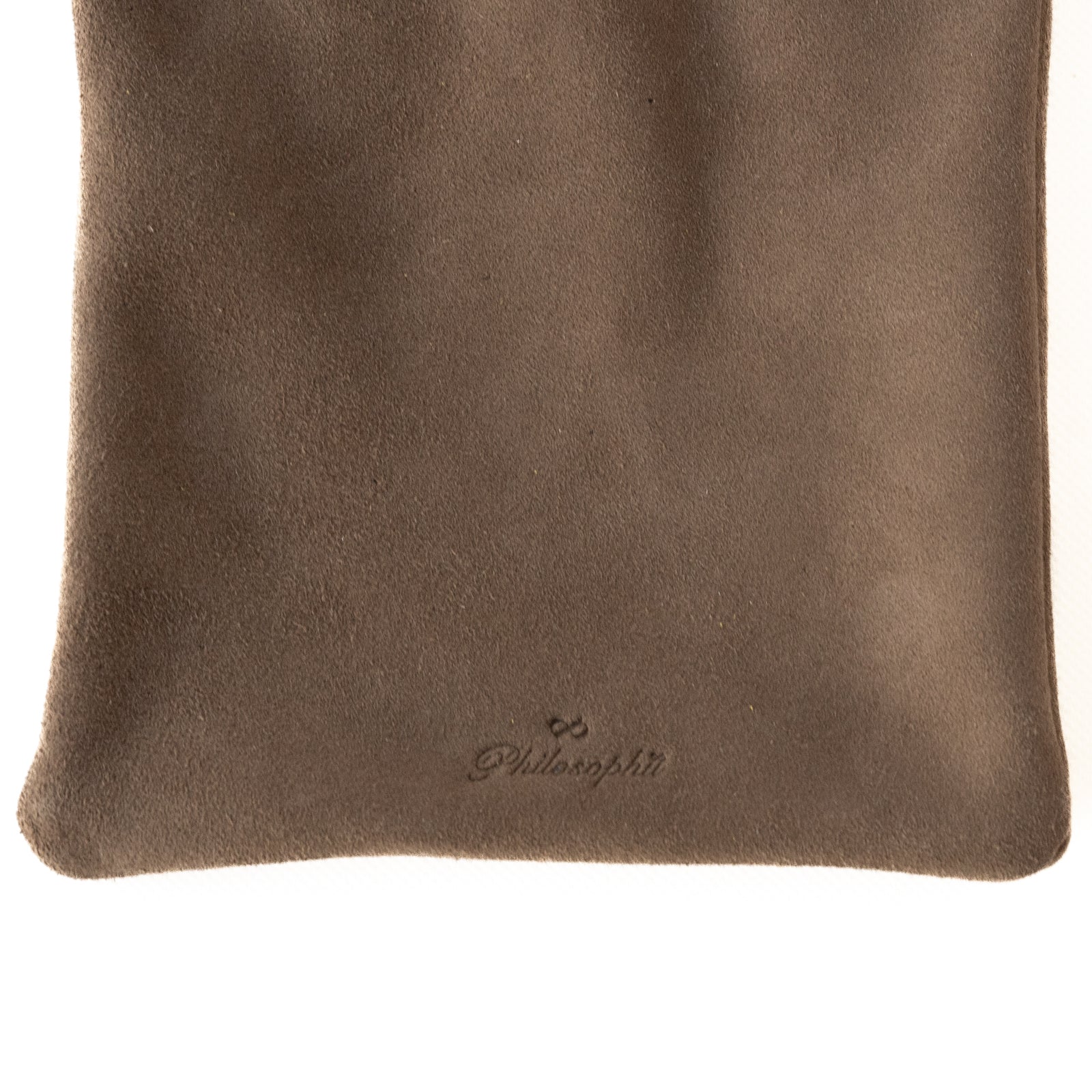 Mini drawstring pouch suede leather