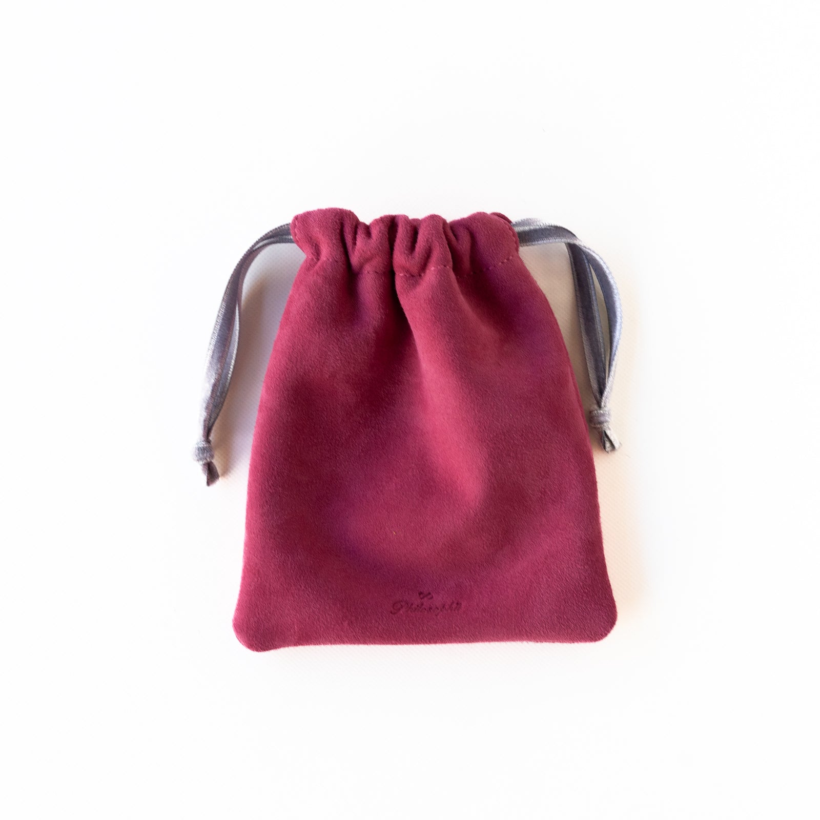 Mini drawstring pouch suede leather