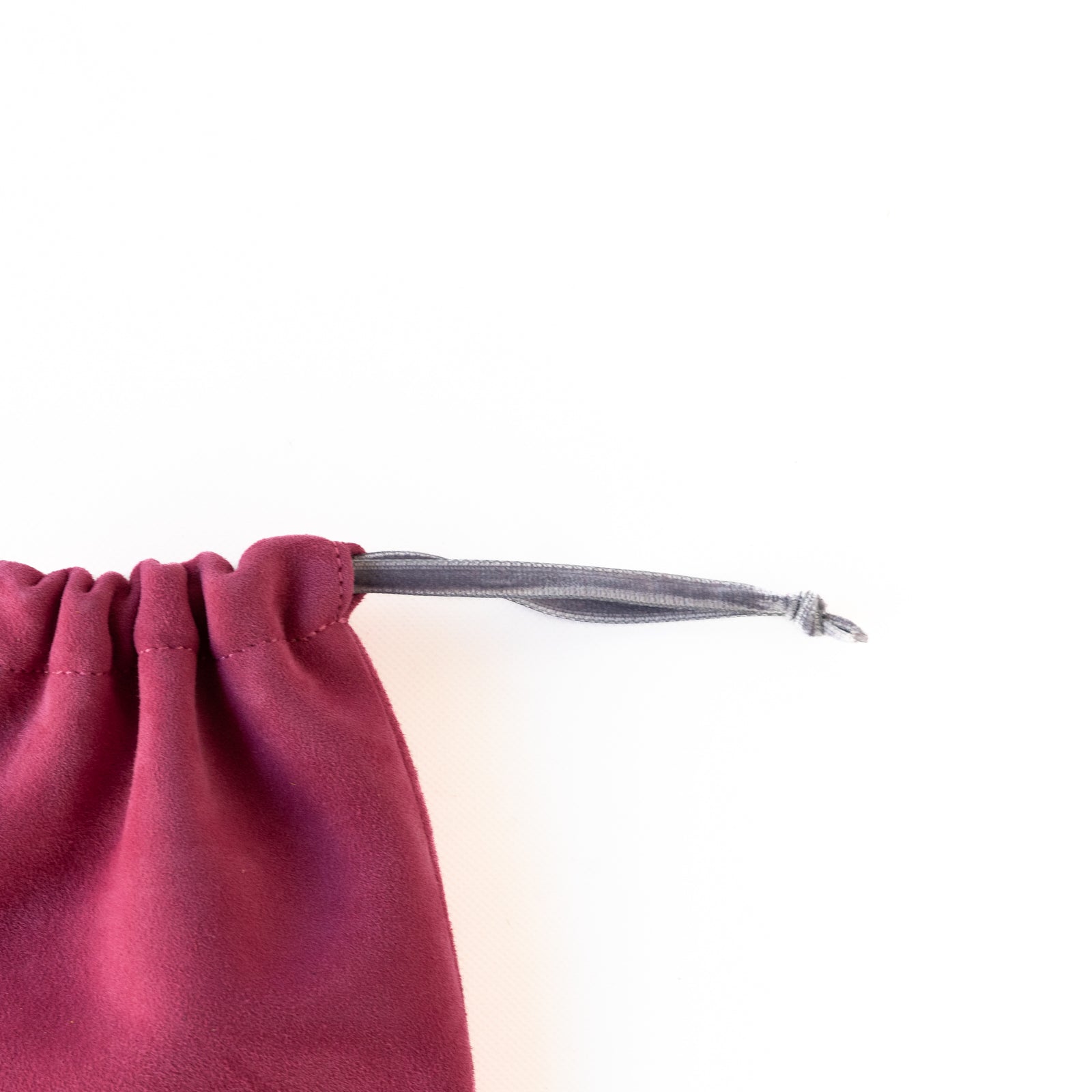Mini drawstring pouch suede leather