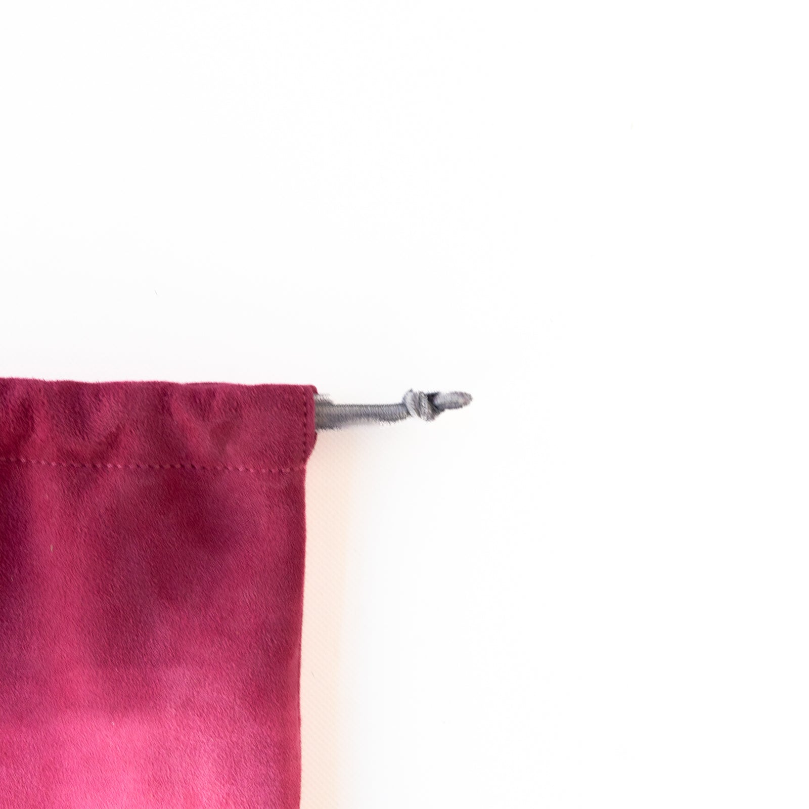 Mini drawstring pouch suede leather