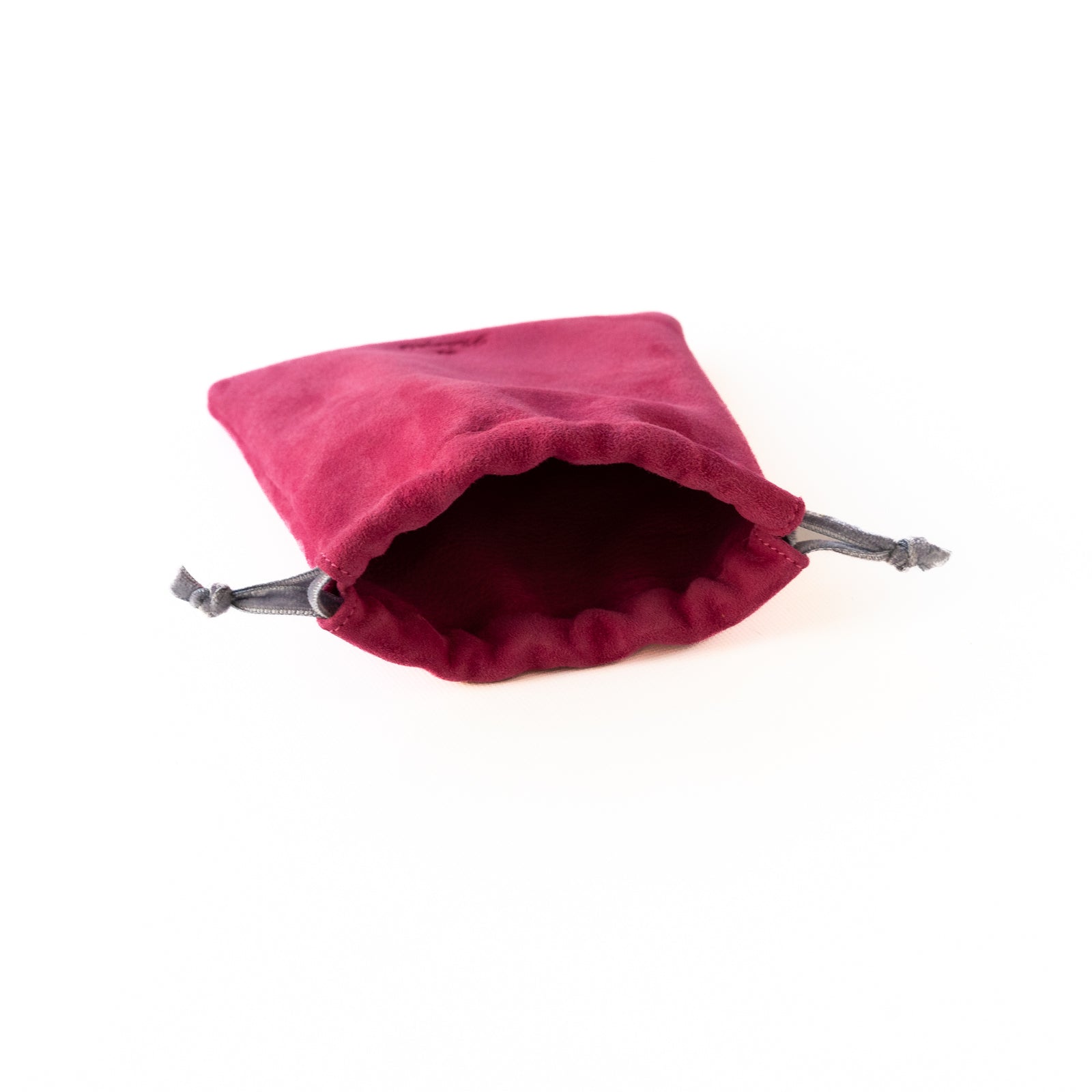 Mini drawstring pouch suede leather