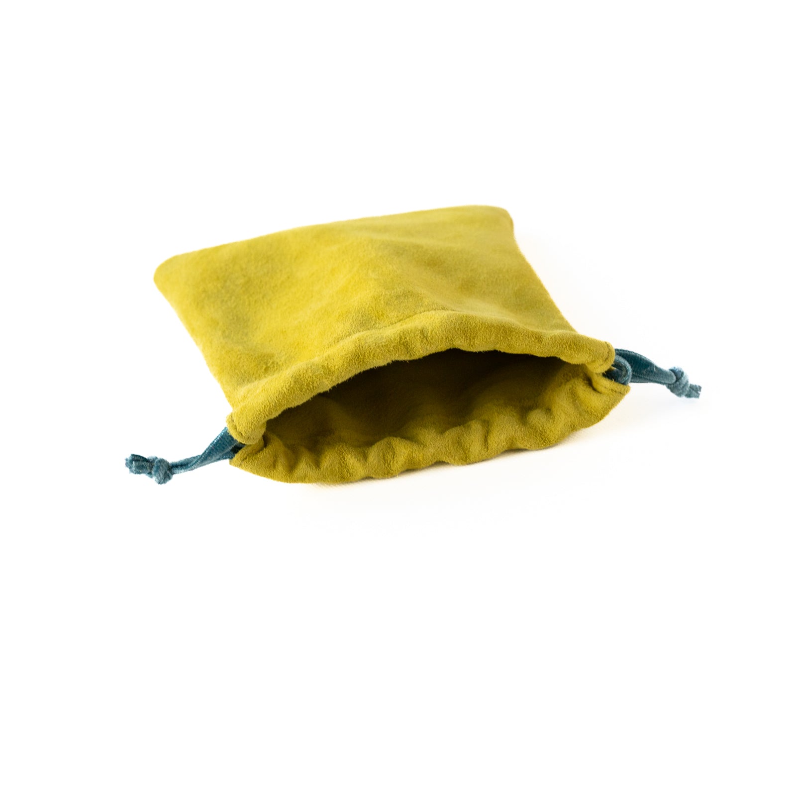 Mini drawstring pouch suede leather