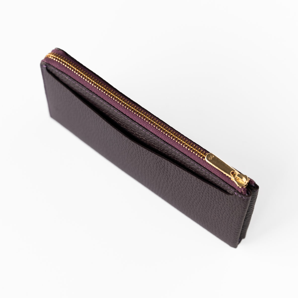 【受注生産】小さなファスナー長財布《ヌーヴェルZIP》/レザン(紫)