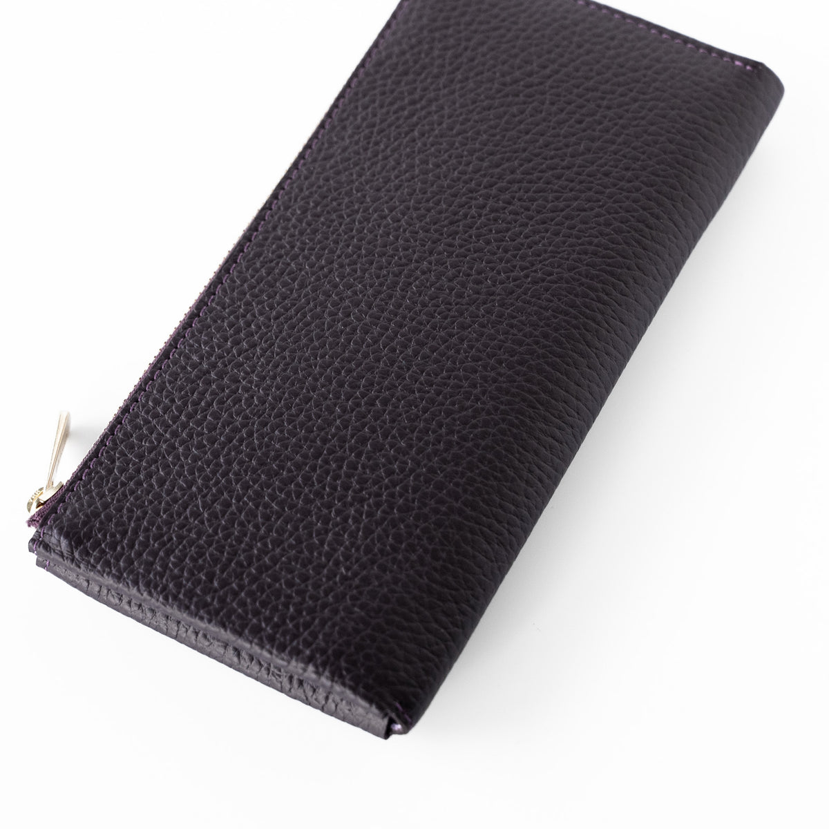 【受注生産】小さなファスナー長財布《ヌーヴェルZIP》/レザン(紫)