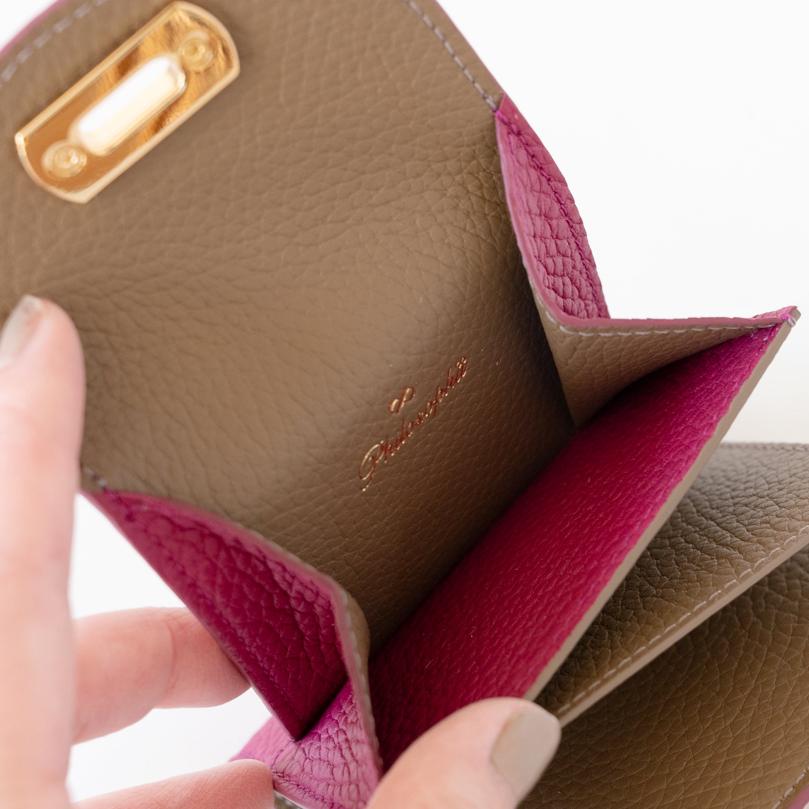 Bi-fold wallet "Ecre" / Taurillon Clemence