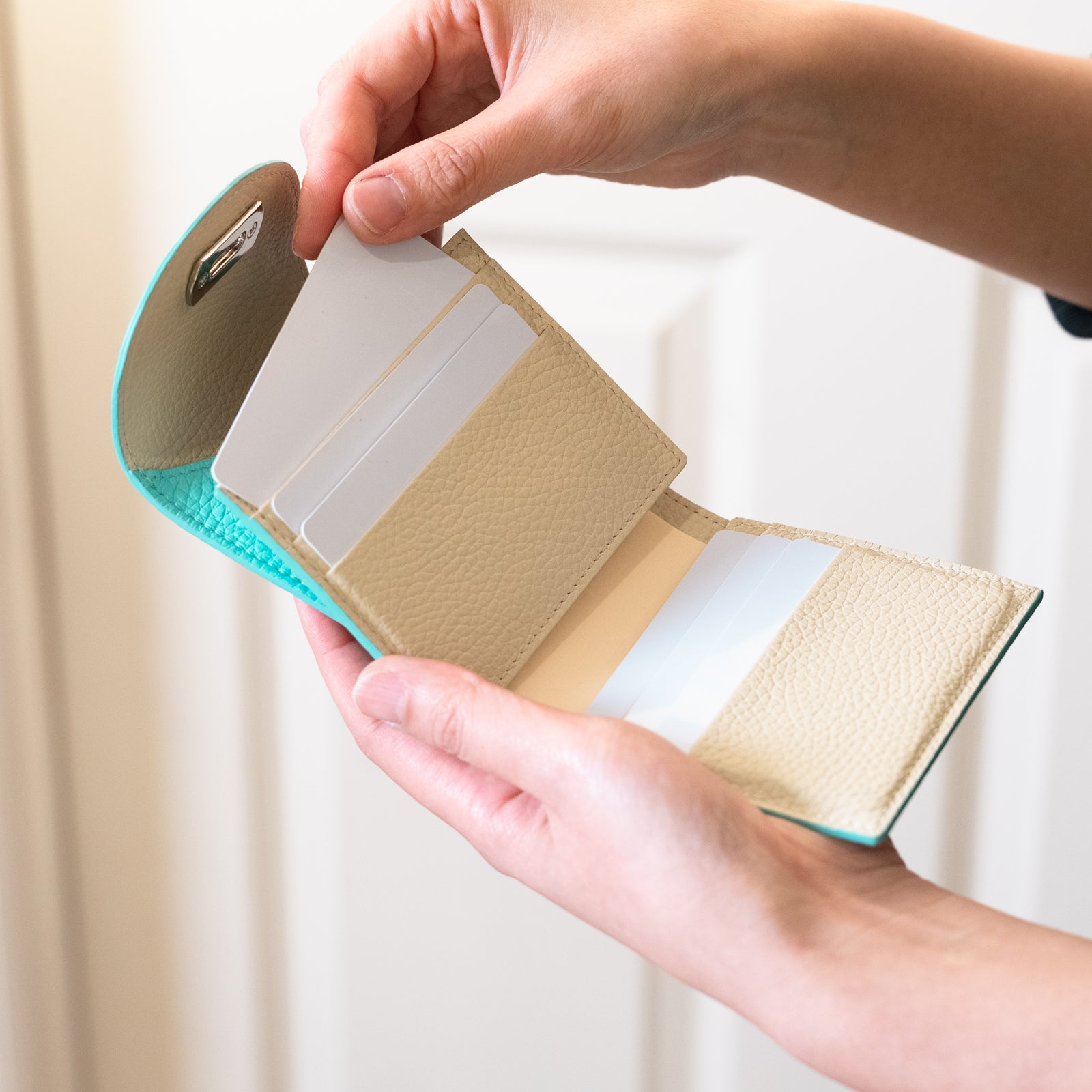 Bi-fold wallet "Ecre" / Taurillon Clemence