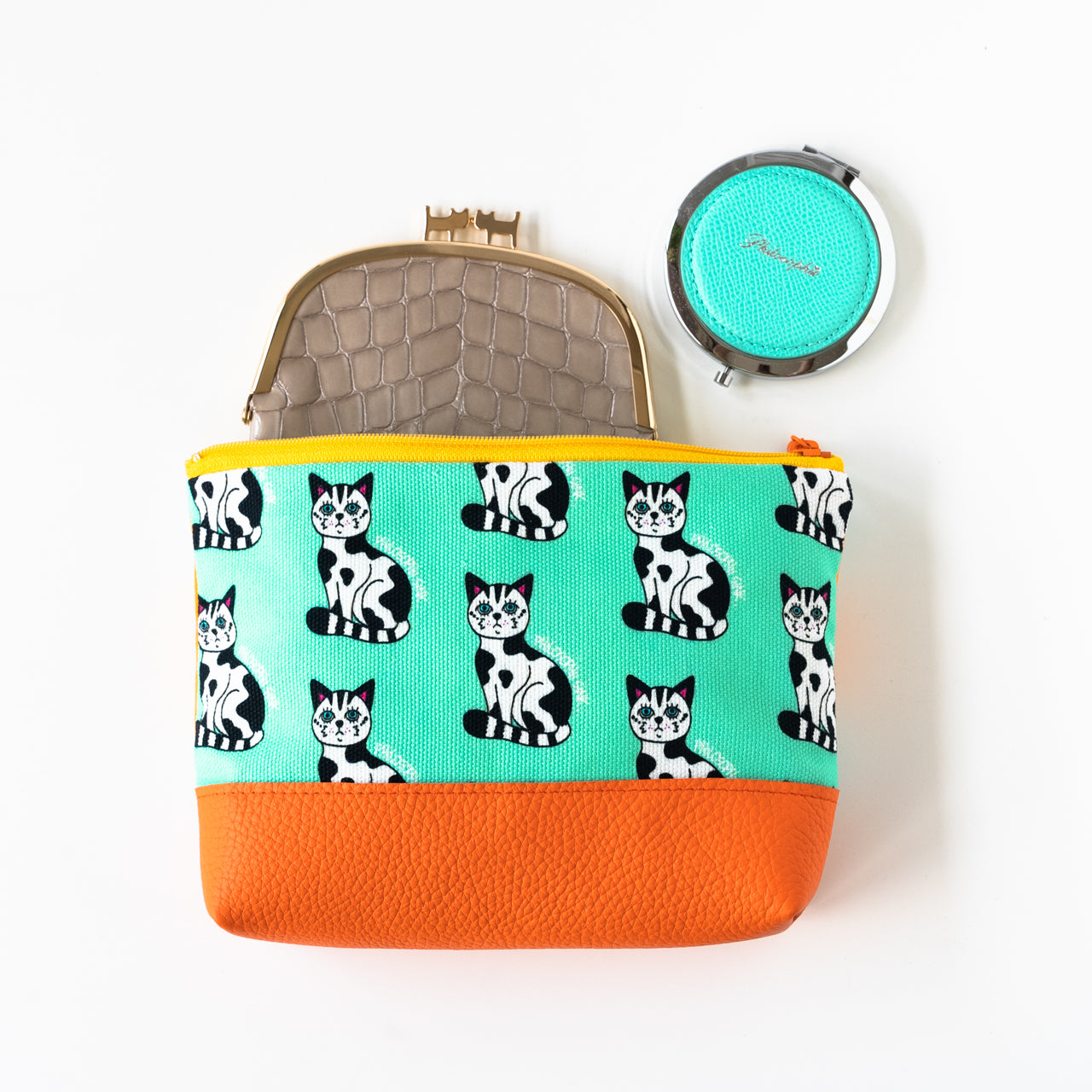 SINK. x Philosophii collaboration Ushineko pouch (with gusset)