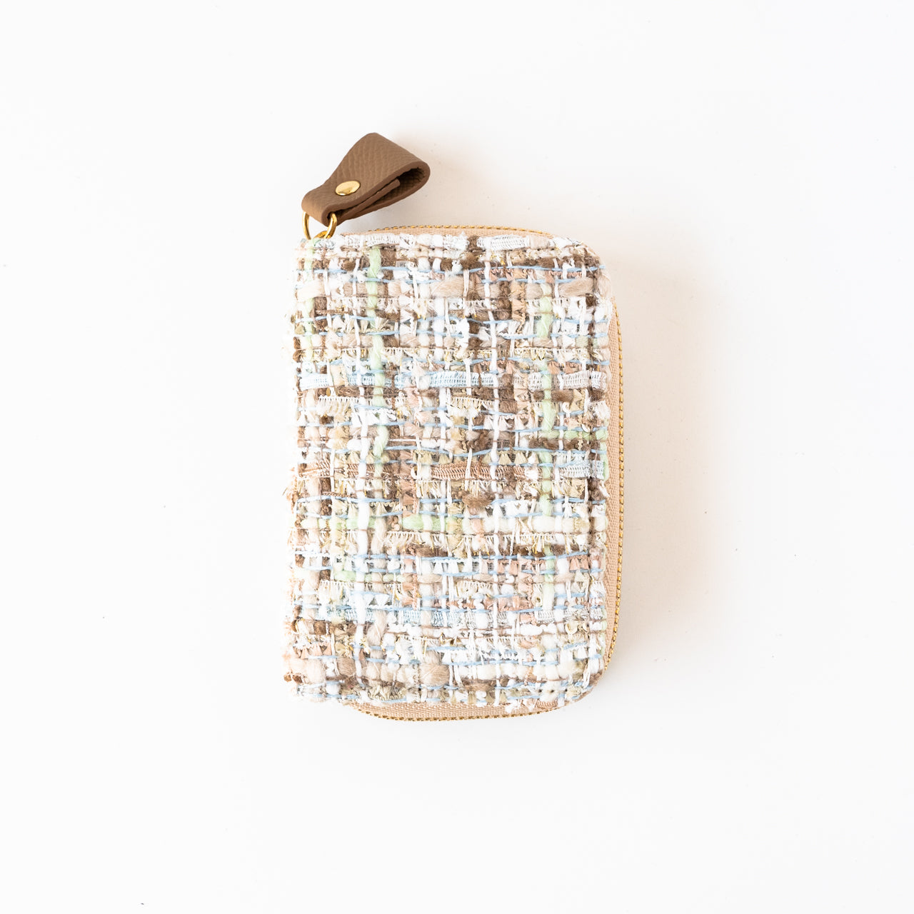 fancy tweed zipper key case