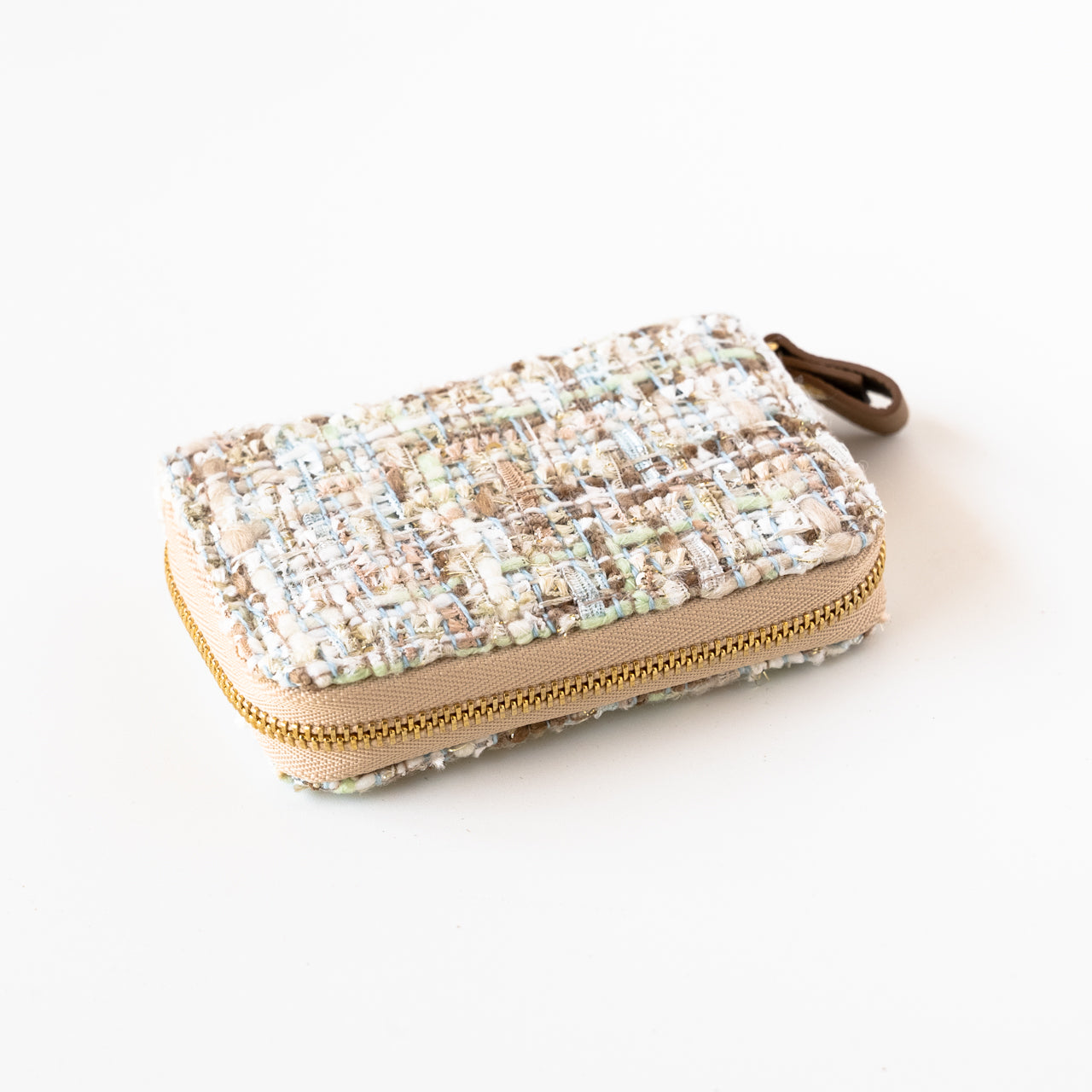 fancy tweed zipper key case
