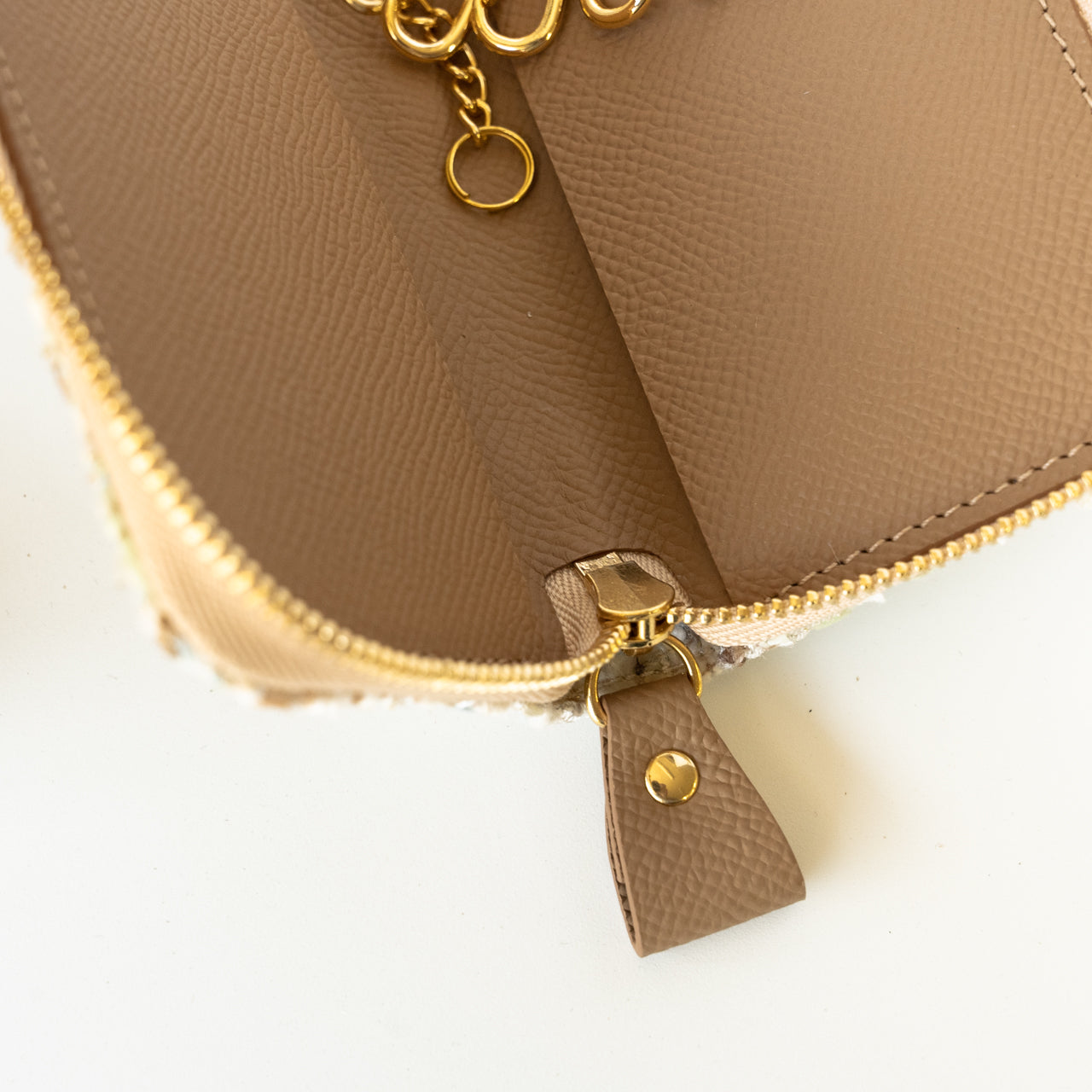 fancy tweed zipper key case