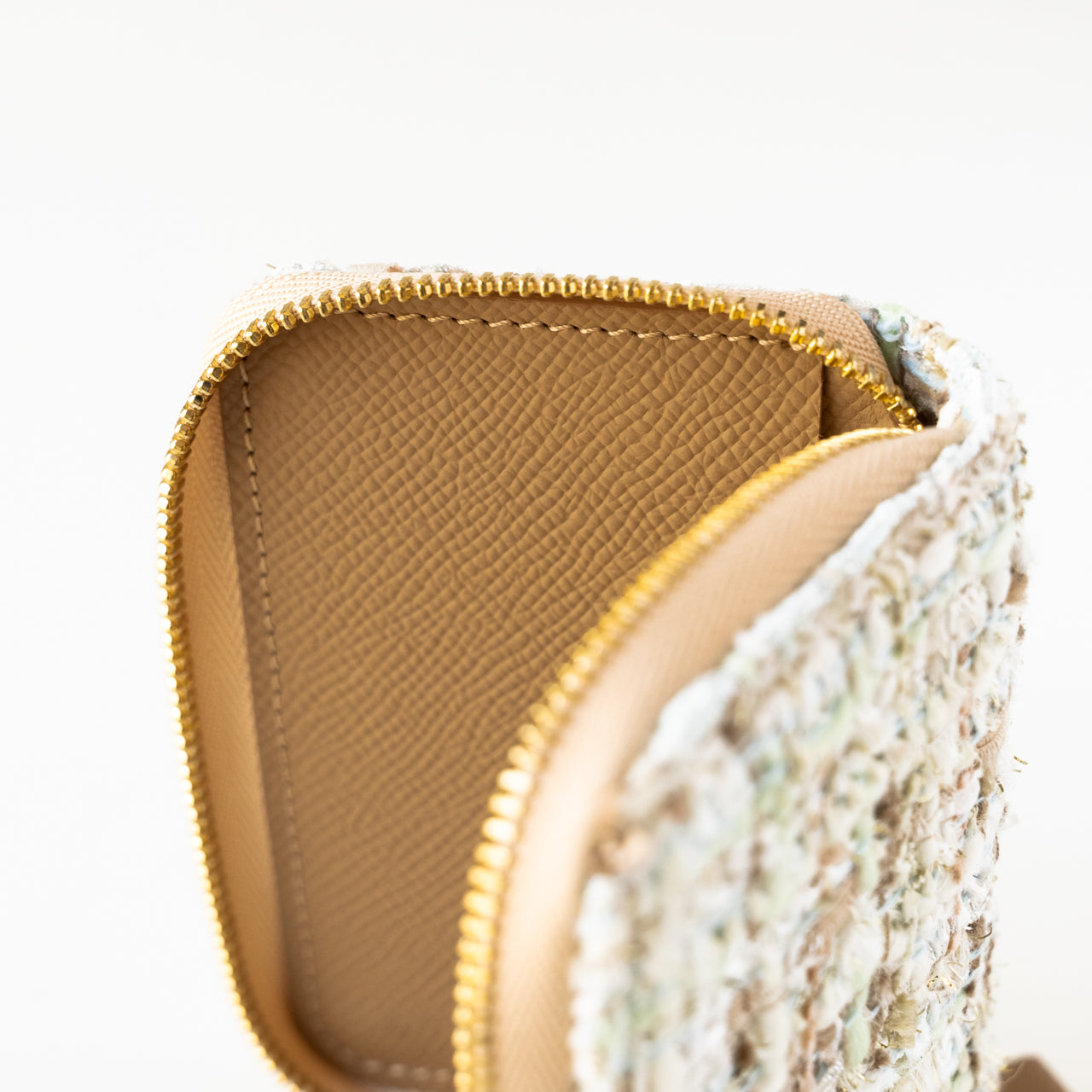 fancy tweed zipper key case