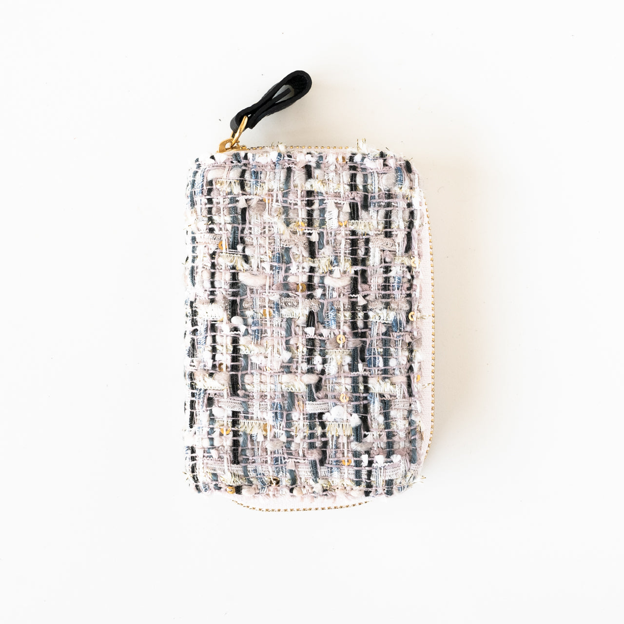 fancy tweed zipper key case