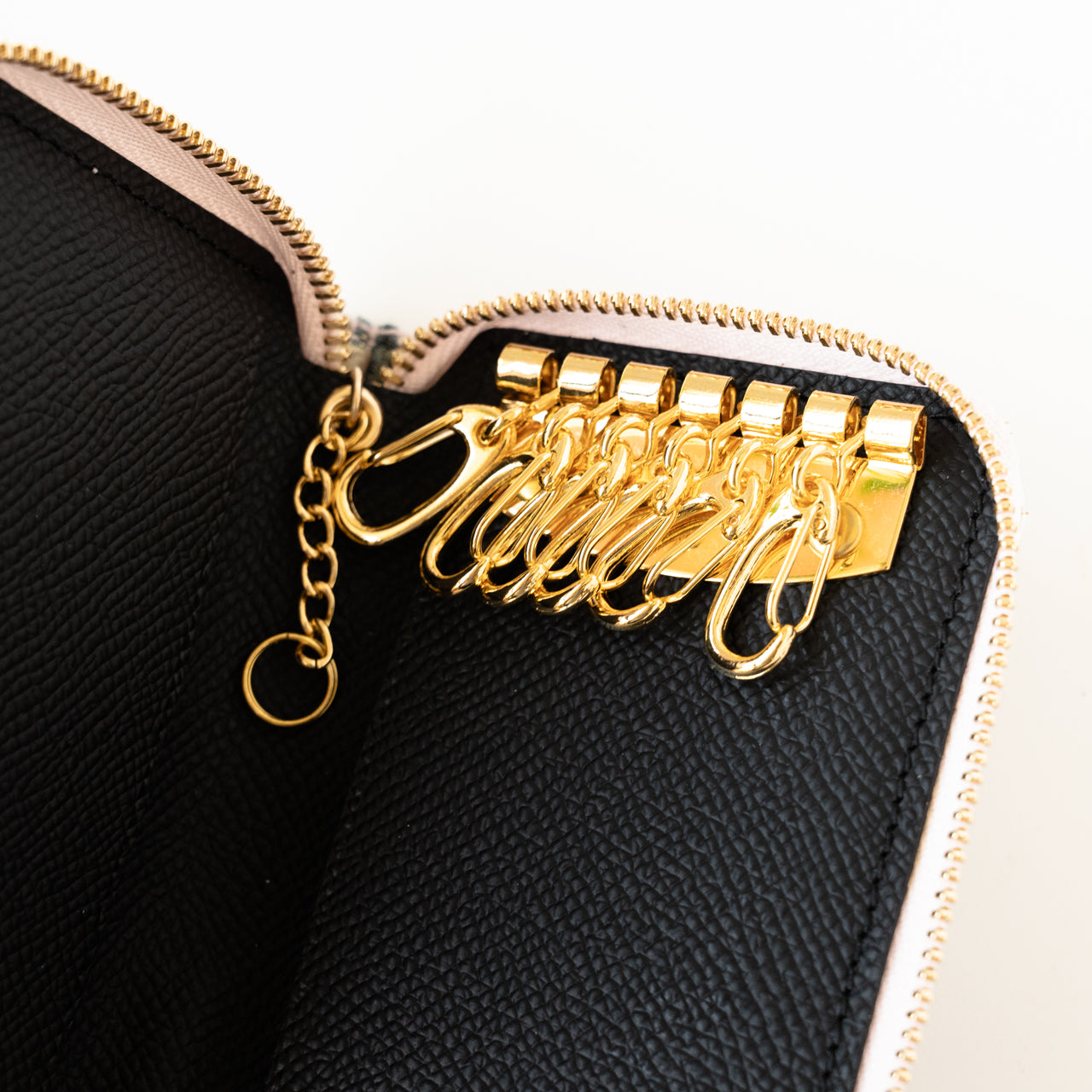 fancy tweed zipper key case