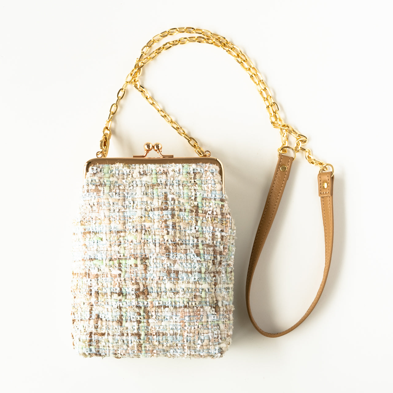 Tweed pouch pochette