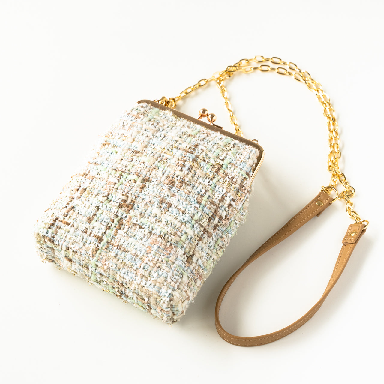 Tweed pouch pochette