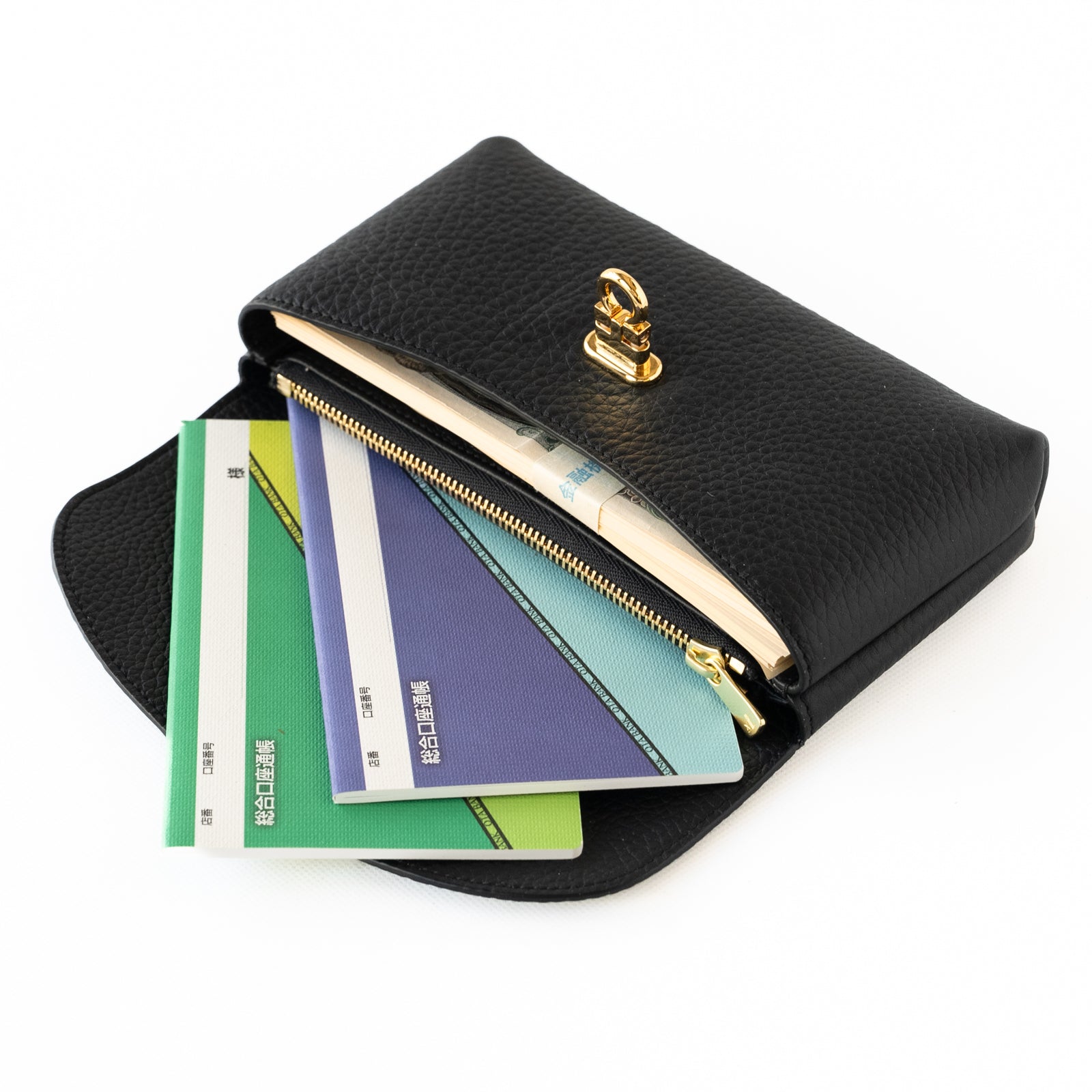 【おつとめ品セール】フラップウォレット・フルール ミリオン トリヨンクレマンス / ブラック