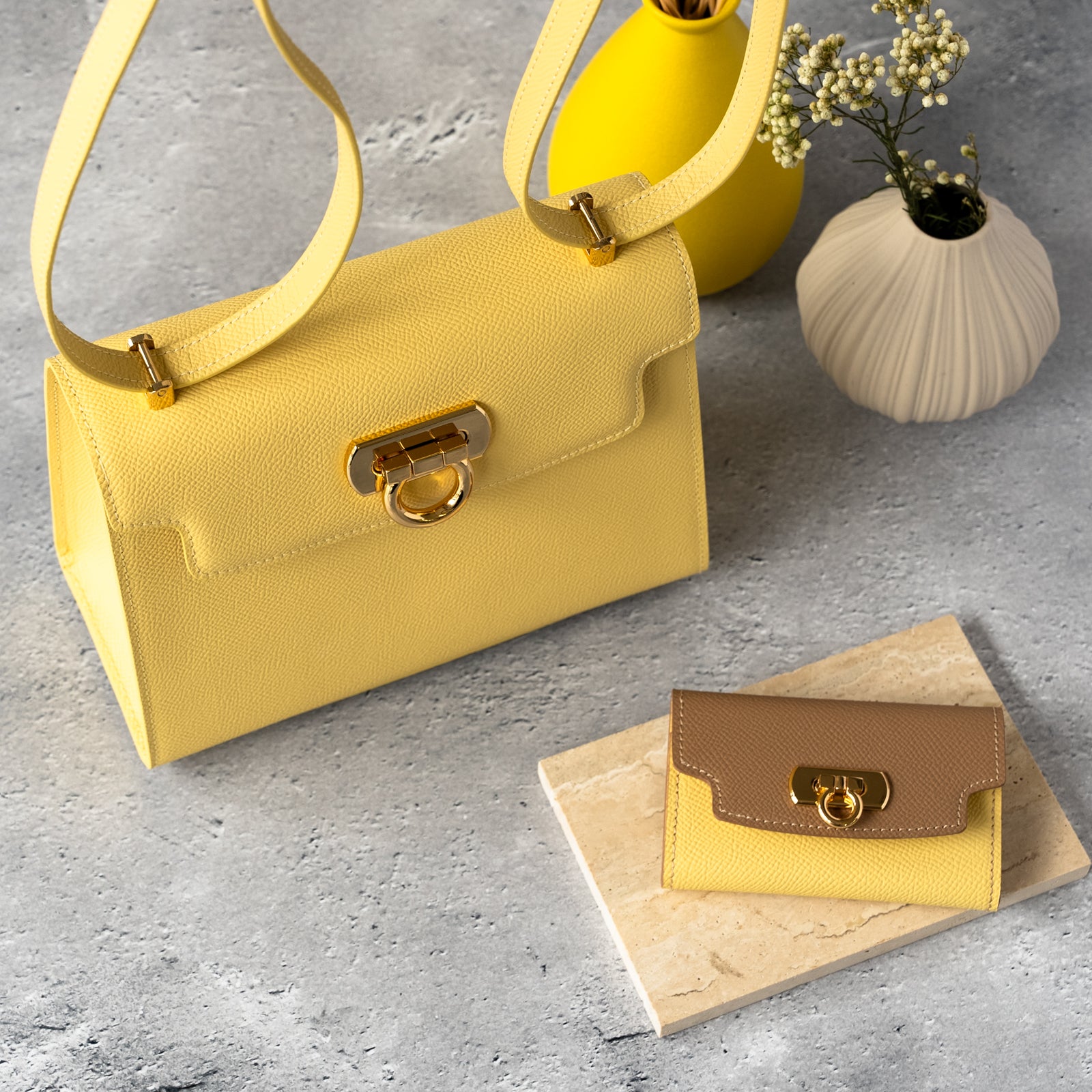 【おつとめ品セール】キーケース・シャルル キュイール・ミネルバ / カナリア×チャイ