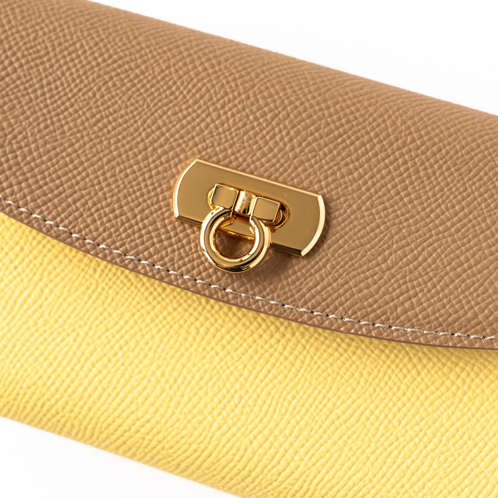 【おつとめ品セール】ミディアムウォレット・ルイM キュイール・ミネルバ / カナリア×チャイ