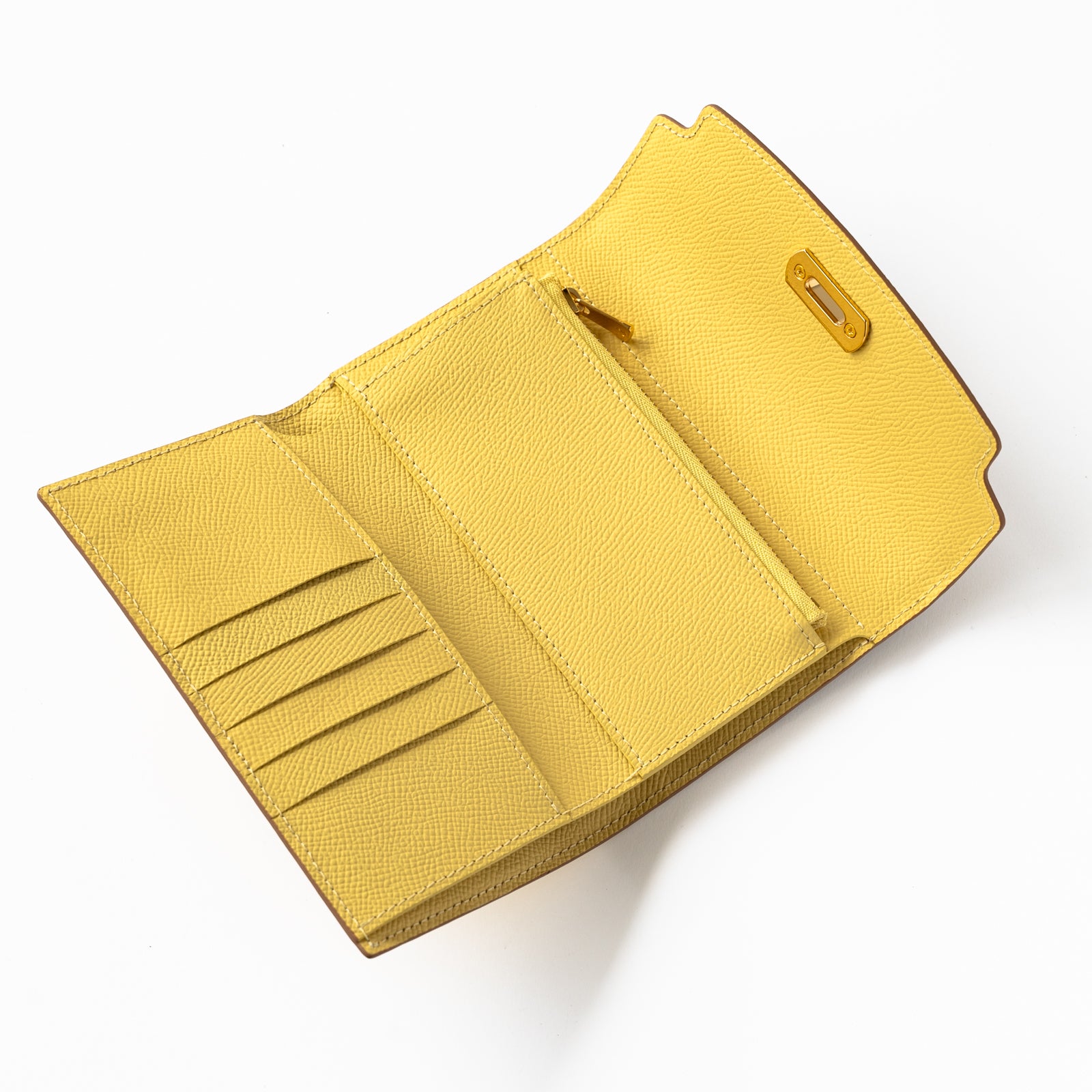 【おつとめ品セール】ミディアムウォレット・ルイM キュイール・ミネルバ / カナリア×チャイ